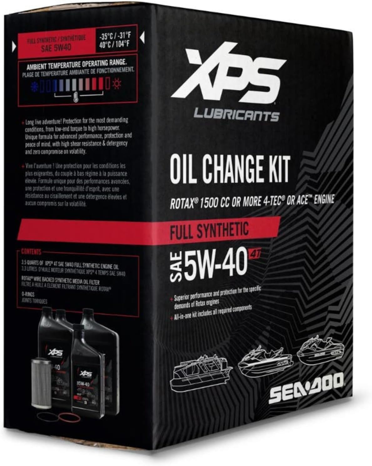 Sea-Doo 4T 5w/40 Full Synthetic Blend Oil Change Kit Sea-Doo