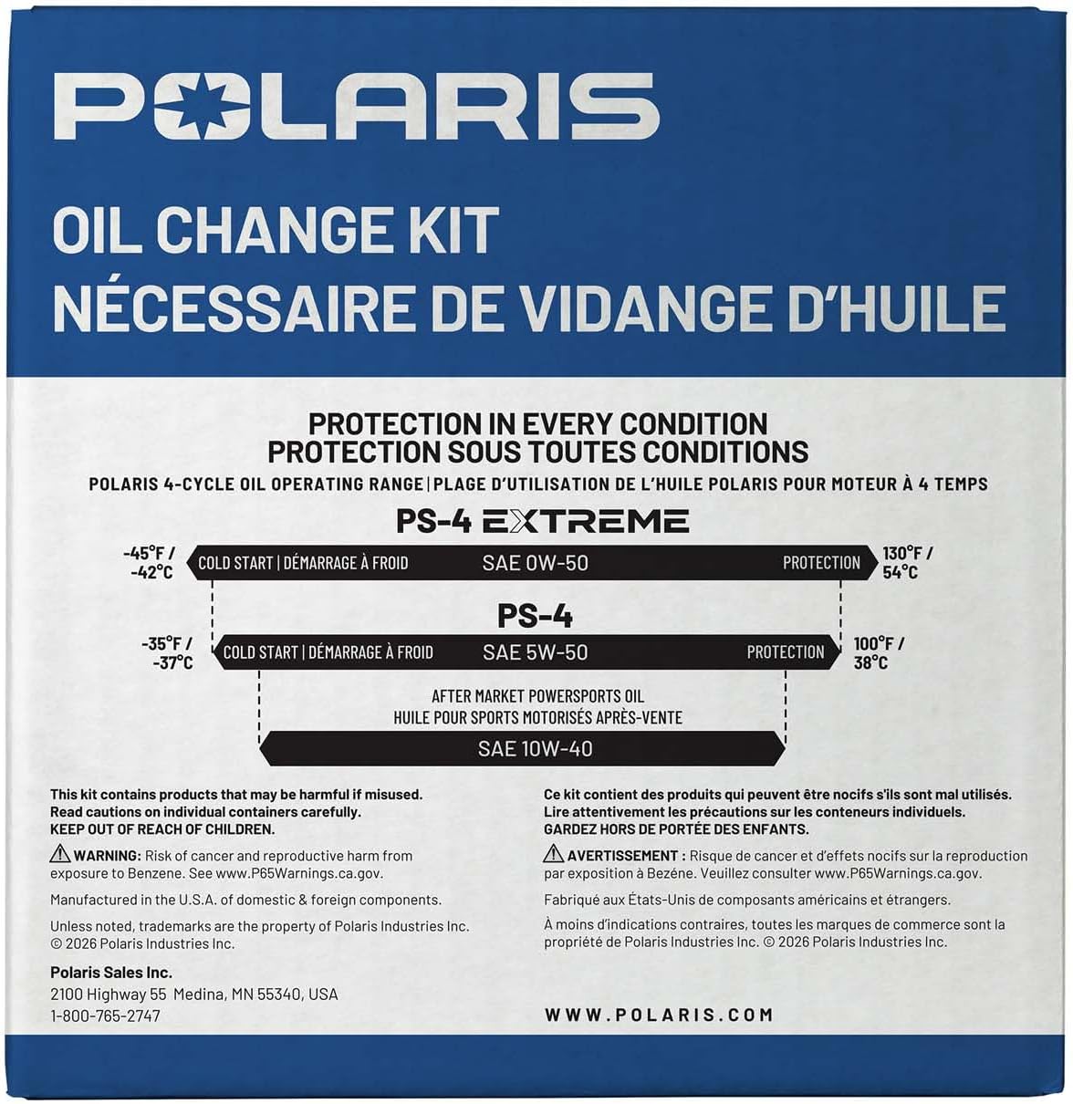 Polaris PS-4 Full Synthetic Oil Change Kit - 2.5 Quarts Polaris
