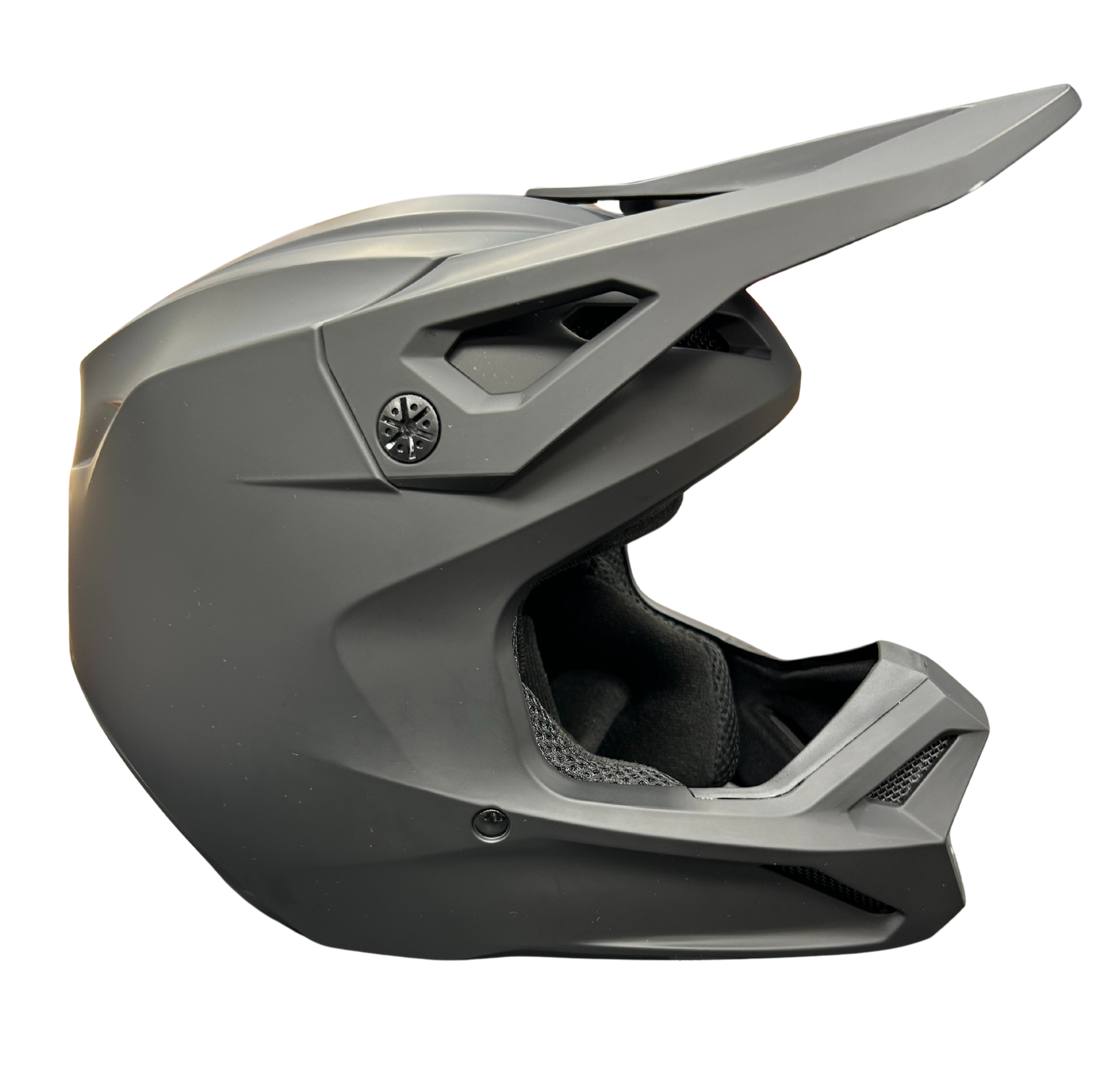 USED: Fox V1 Helmet Youth Matte Black YOUTH LARGE - Jorgensen Powersports