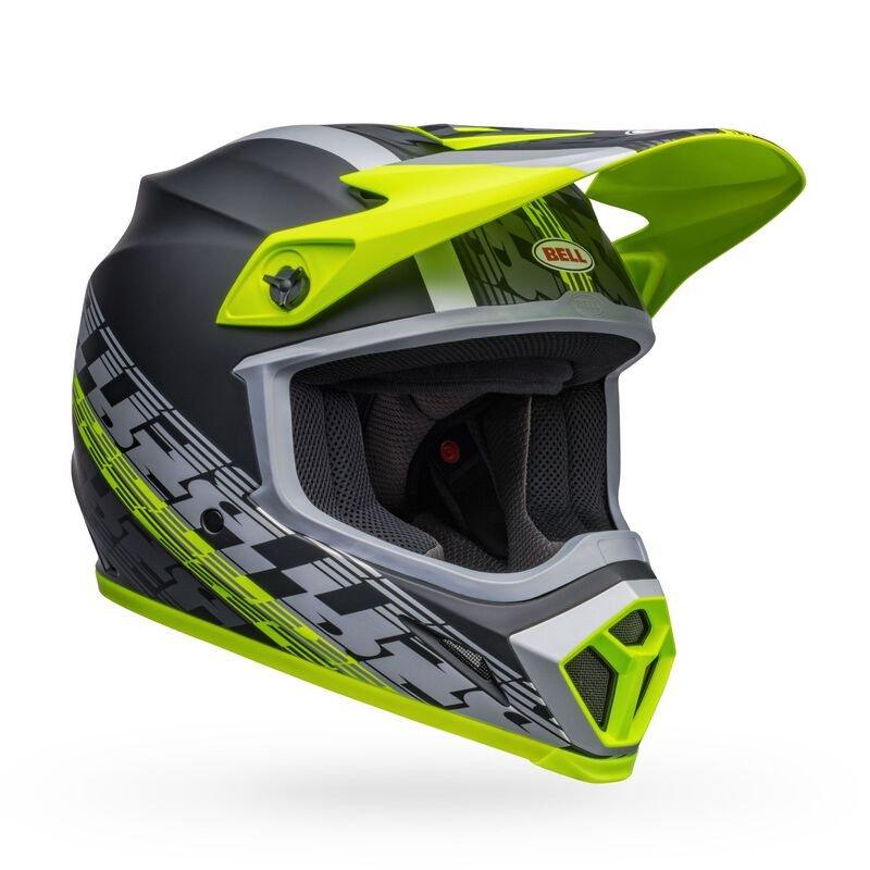 BELL helmet Offset Matte Black/Hi-Vis Yellow / Small Bell MX-9 MIPS Off-Road Motorcycle Helmet 7136276 768686439353 Jorgensen Powersports