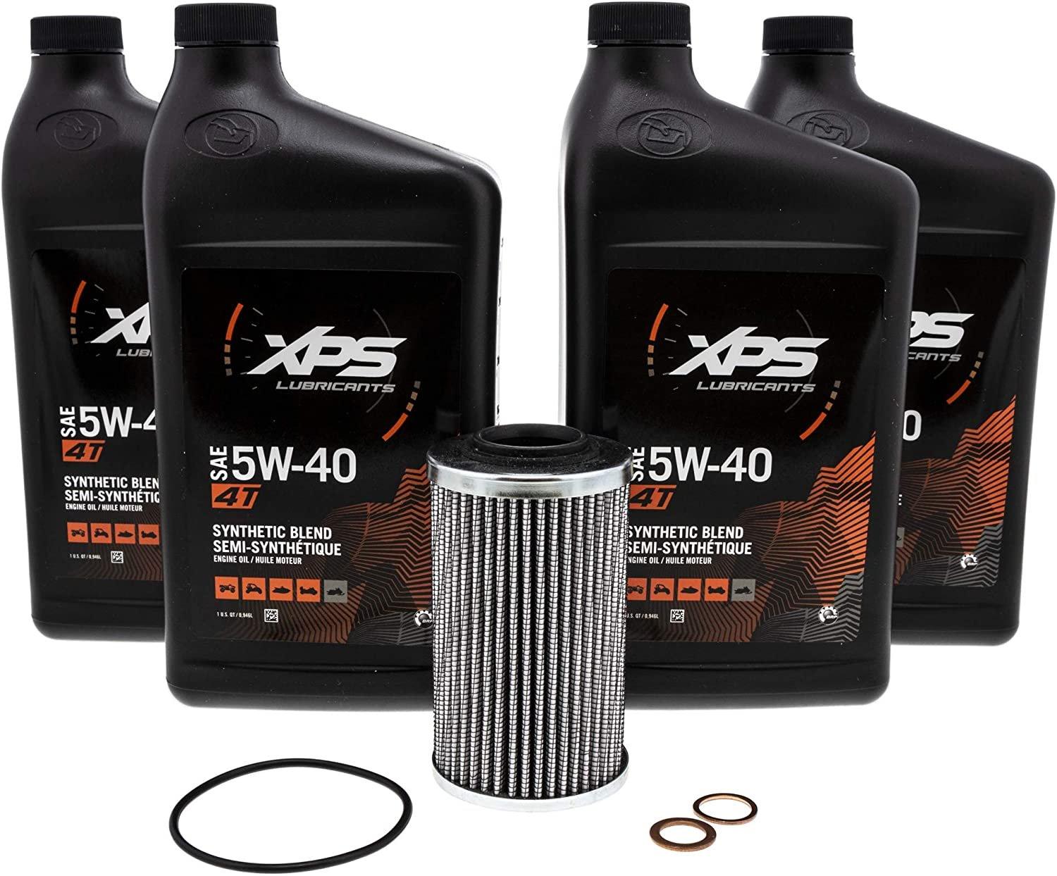CAN AM Automotive Parts and Accessories Can Am 4T Synthetic Blend Oil Change Kit 5w/40 779247 779247 B 600140184235 Jorgensen Powersports