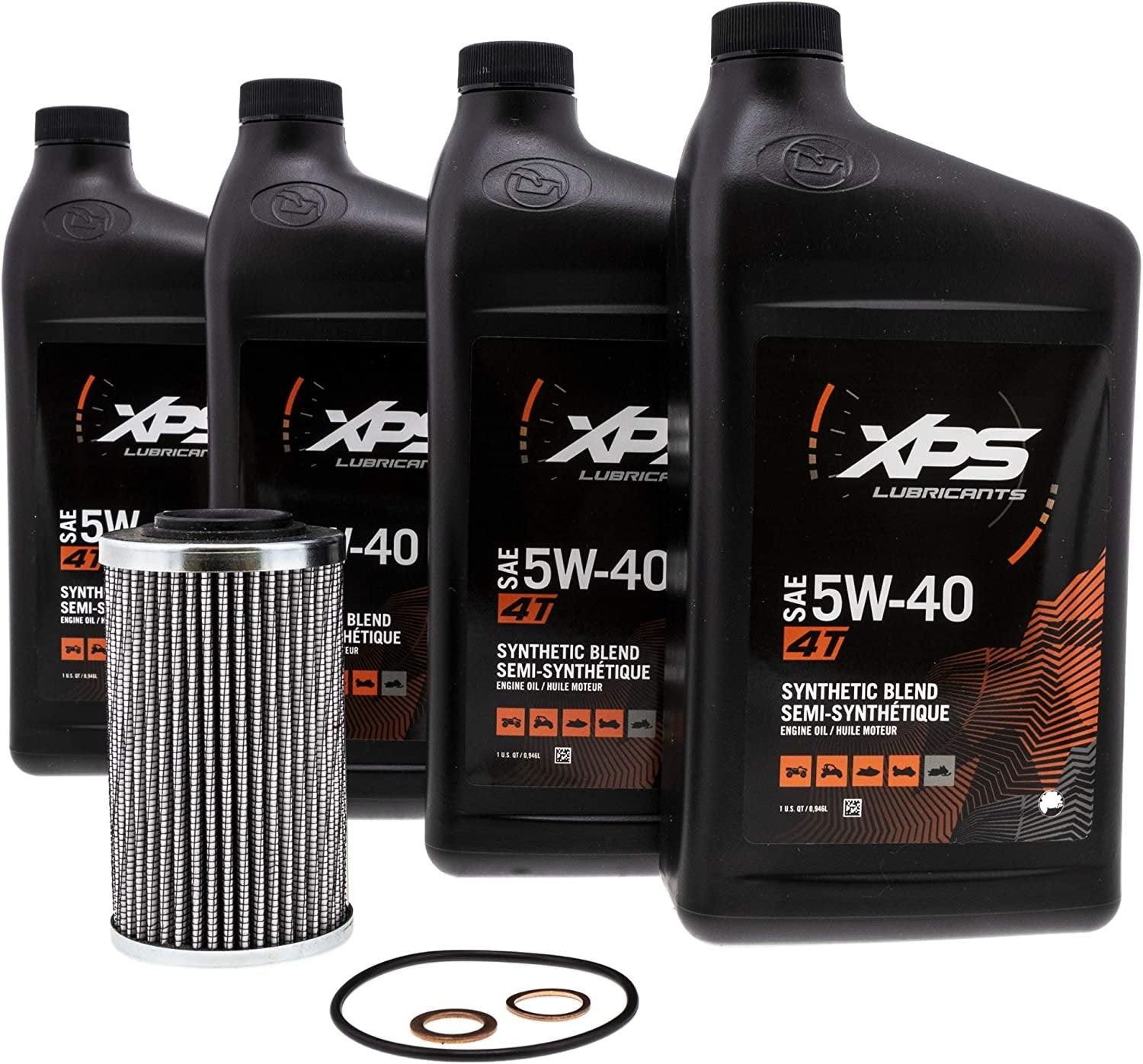 CAN AM Automotive Parts and Accessories Can Am 4T Synthetic Blend Oil Change Kit 5w/40 779247 779247 B 600140184235 Jorgensen Powersports