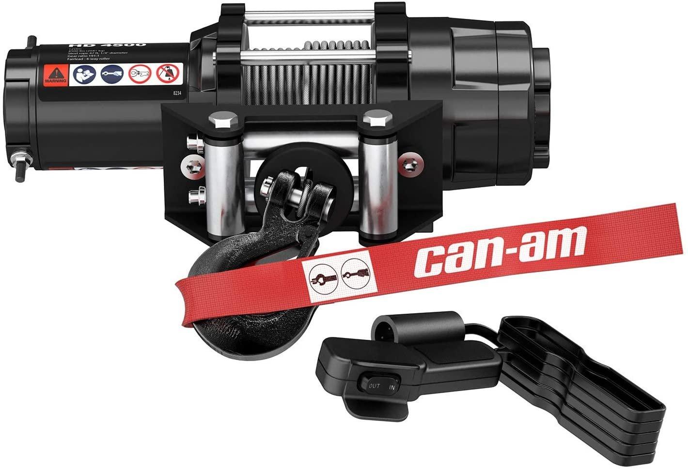 CAN AM Automotive Parts and Accessories Can Am HD 4500 Wire Cable Winch 715006416 B07WK9PPF7 Jorgensen Powersports