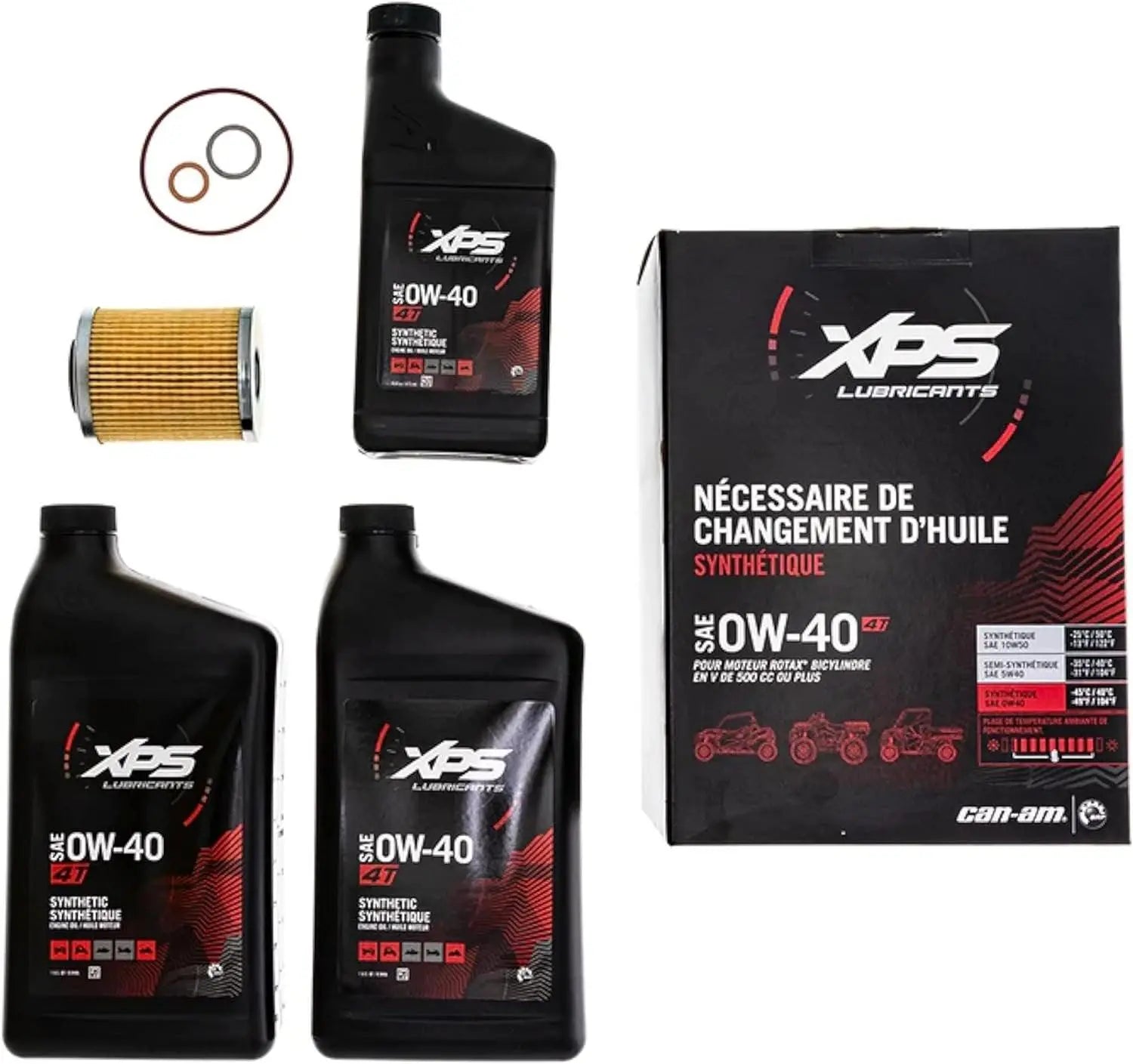 Can Am Synthetic Oil Change Kit 0w/40 CAN AM