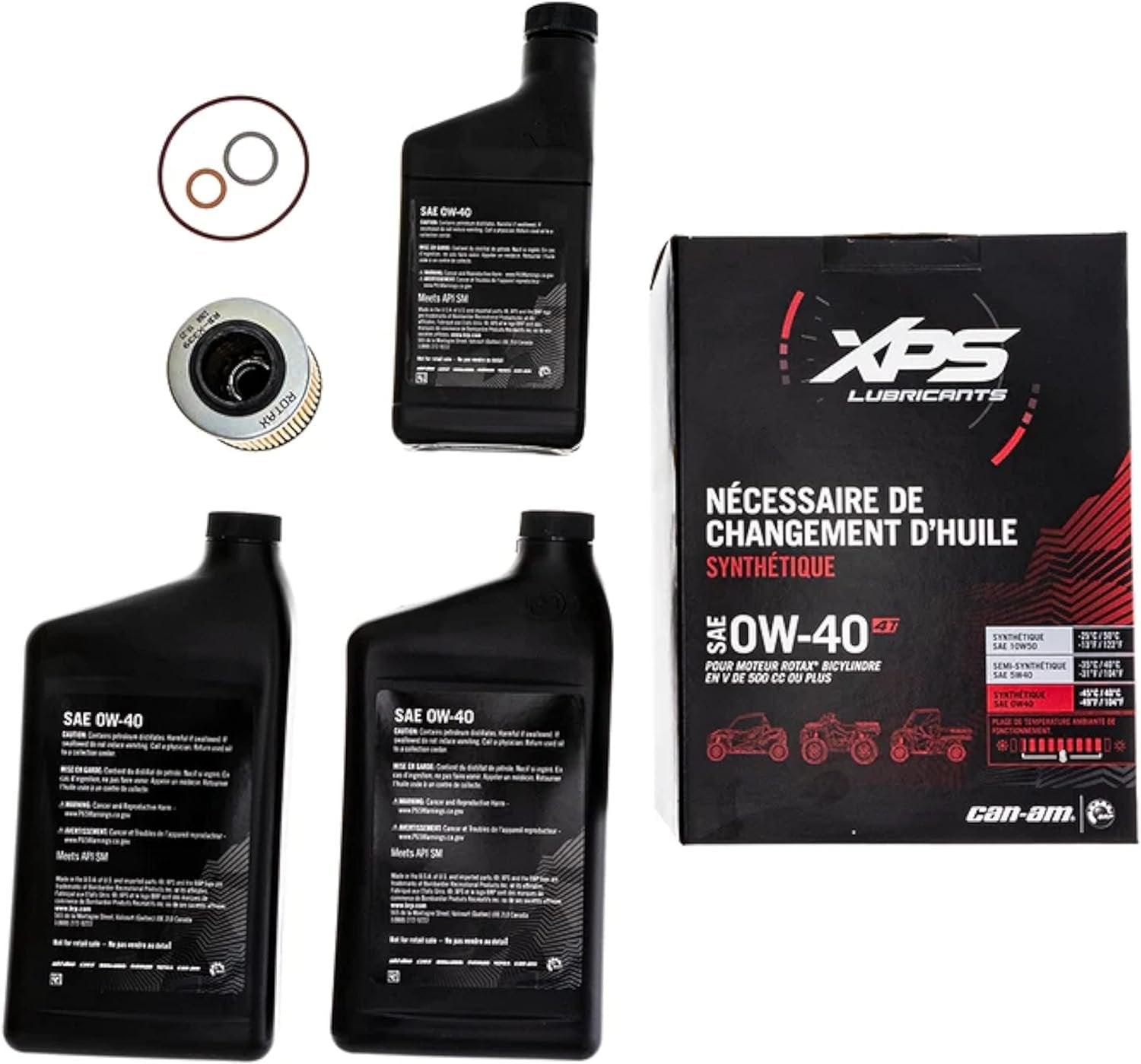 CAN AM Automotive Parts and Accessories Can Am Synthetic Oil Change Kit 0w/40 9779259 745667802412 Jorgensen Powersports