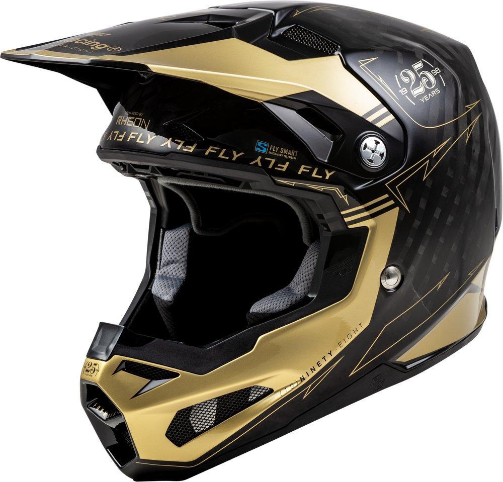Fly Apparel Black/Gold / Medium Fly Formula S Carbon Legacy Helmet 73-4446M 191361461095 Jorgensen Powersports