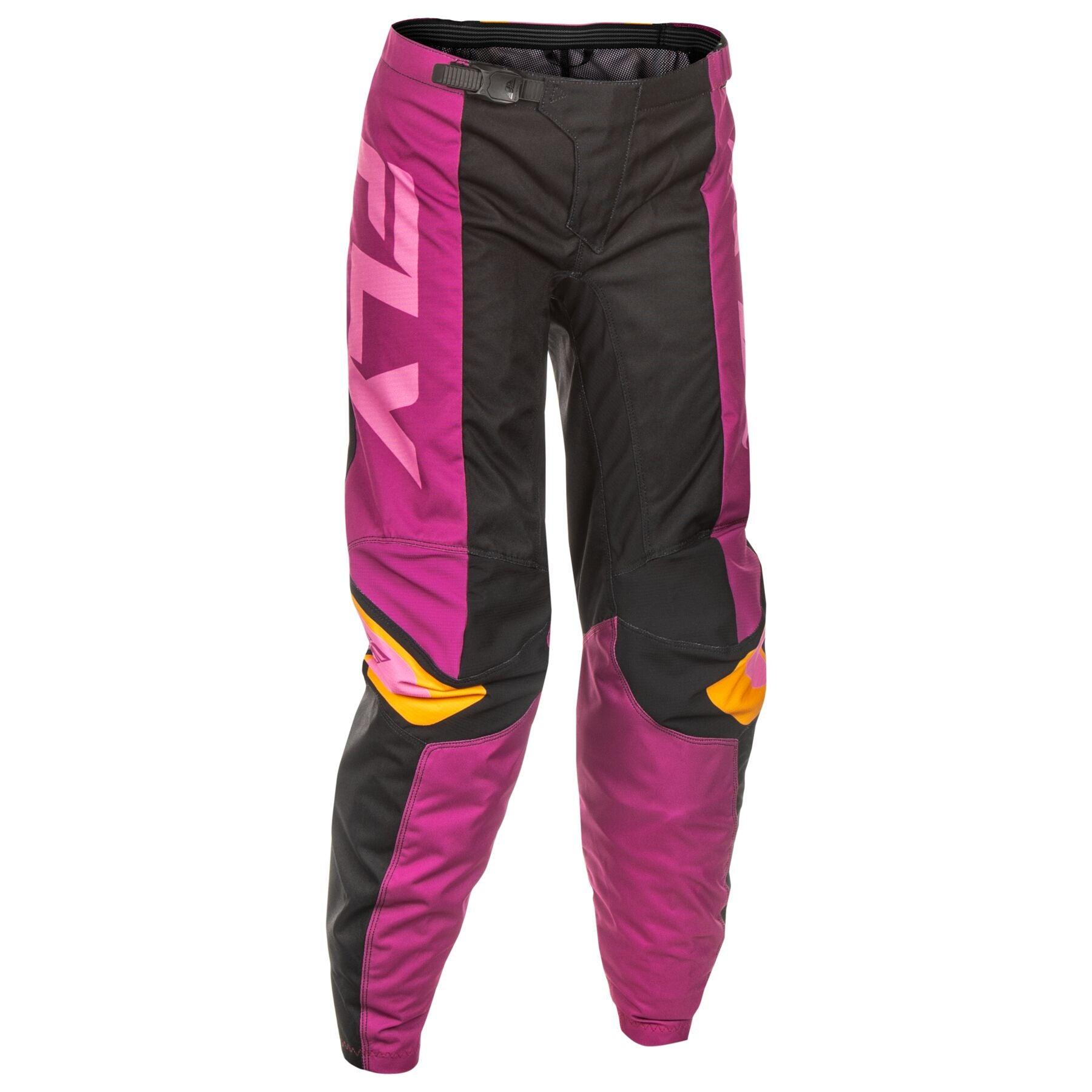 Fly Apparel Black/Mauve/Yellow / 09/10 Fly Women's F-16 Pants 2025 378-83209 B0D9C9XPM1 Jorgensen Powersports