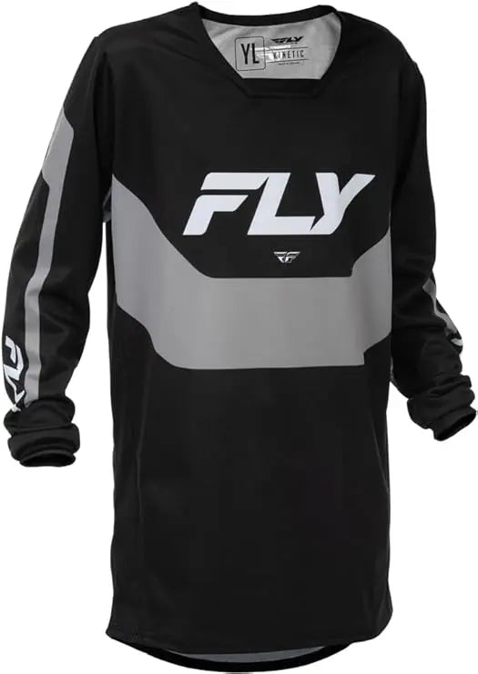 Fly Apparel Black / Medium Fly Racing 2026 Youth Kinetic Jersey 379-420YM 191361515293 Jorgensen Powersports