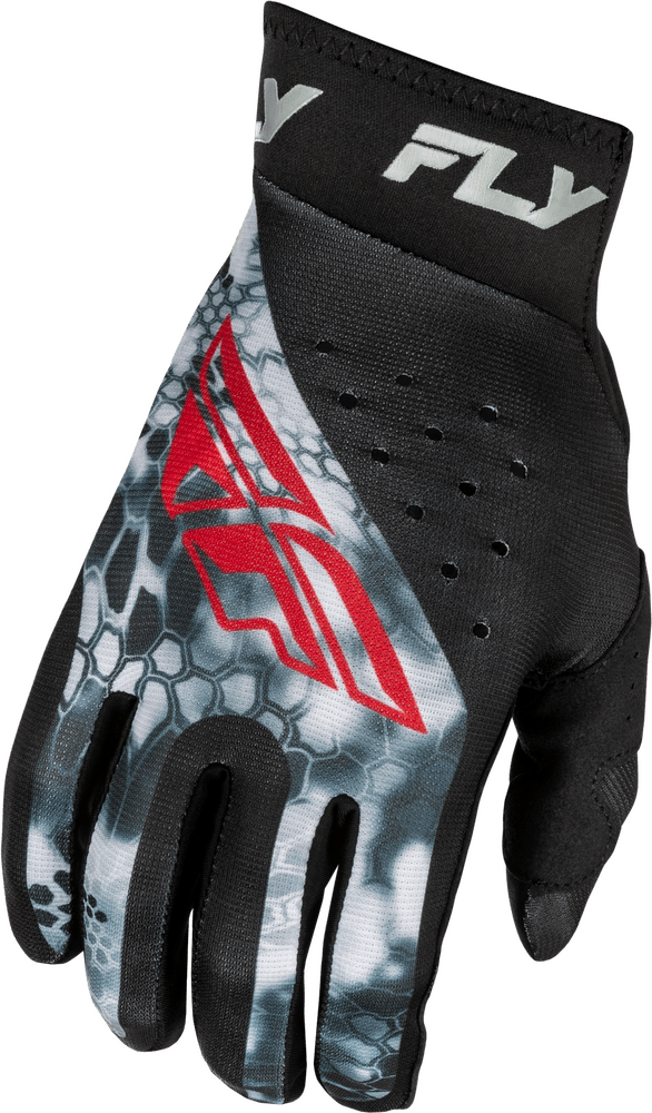 Fly Apparel Black/Red/Grey / Small Fly Pro Lite Kryptek Gloves 2025 378-047S 191361474767 Jorgensen Powersports