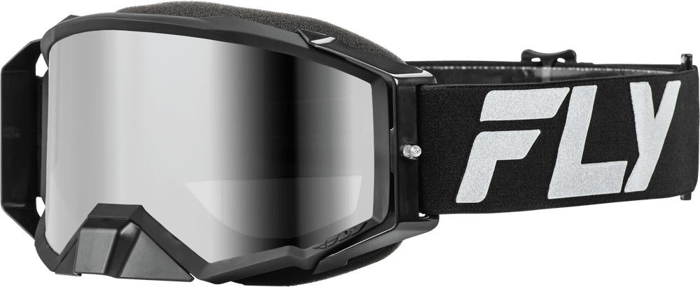 Fly Apparel Black/Silver w/Silver Mirror/Smoke Lens Fly Zone Elite Goggles 37-51905 191361408168 Jorgensen Powersports