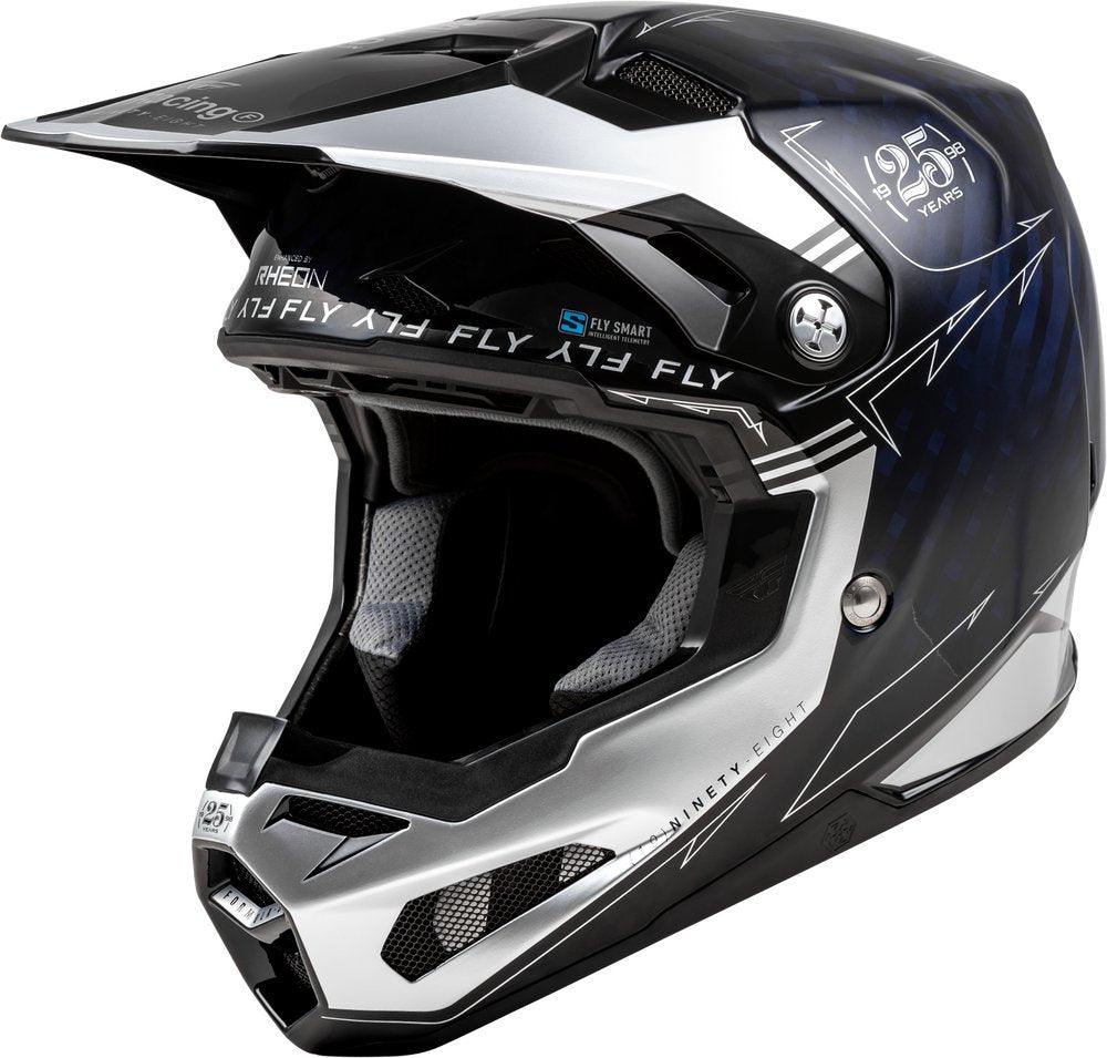 Fly Apparel Blue/Silver / Medium Fly Formula S Carbon Legacy Helmet 73-4448M 191361461231 Jorgensen Powersports