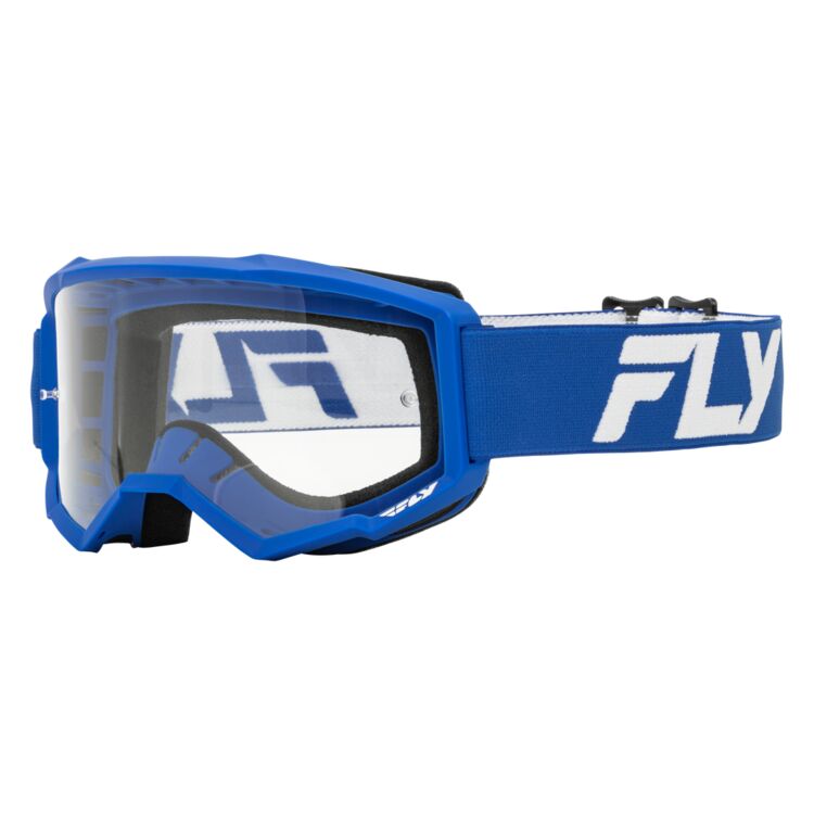 Fly Apparel Blue/White Fly Focus Goggles Youth 37-51153Y 191361300387 Jorgensen Powersports