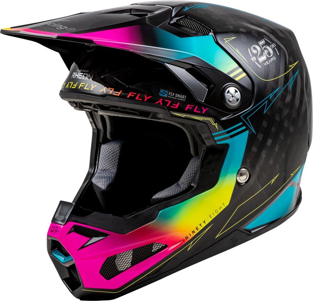 Fly Apparel Electric/Black / Medium Fly Formula S Carbon Legacy Helmet 73-4445M 191361461026 Jorgensen Powersports