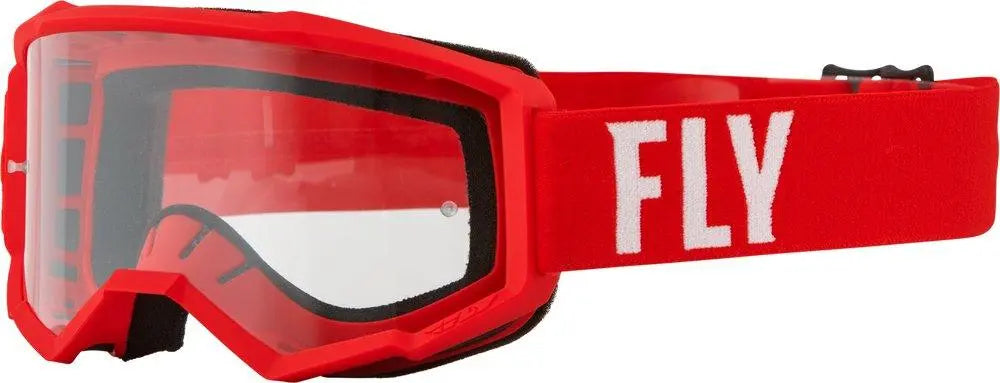 Fly Focus Goggles (Red/White, Youth) USED Fly