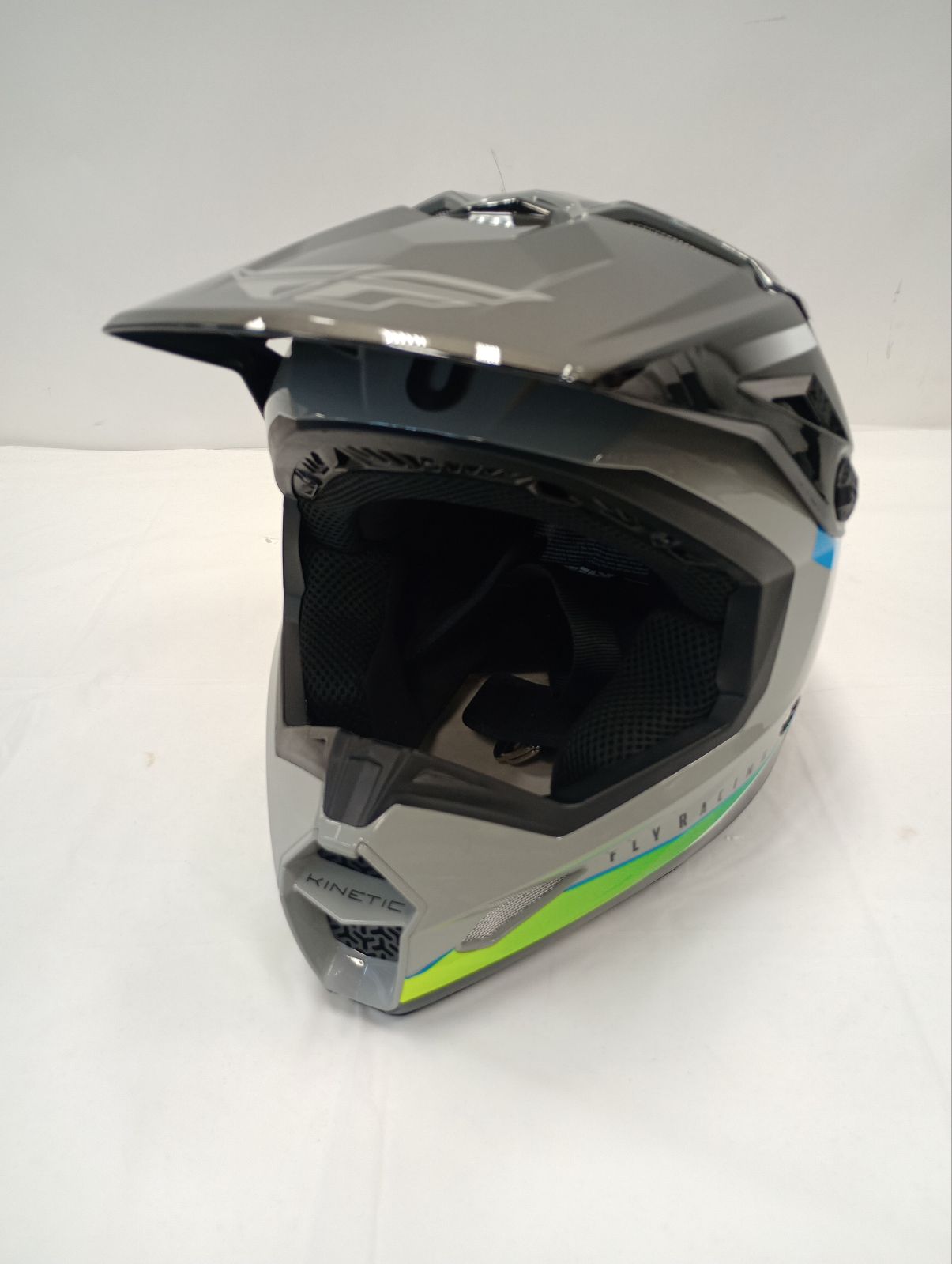 Fly Apparel Fly Kinetic Vision Helmet (Grey/Black, Youth Small) USED 73-8650YS U Jorgensen Powersports