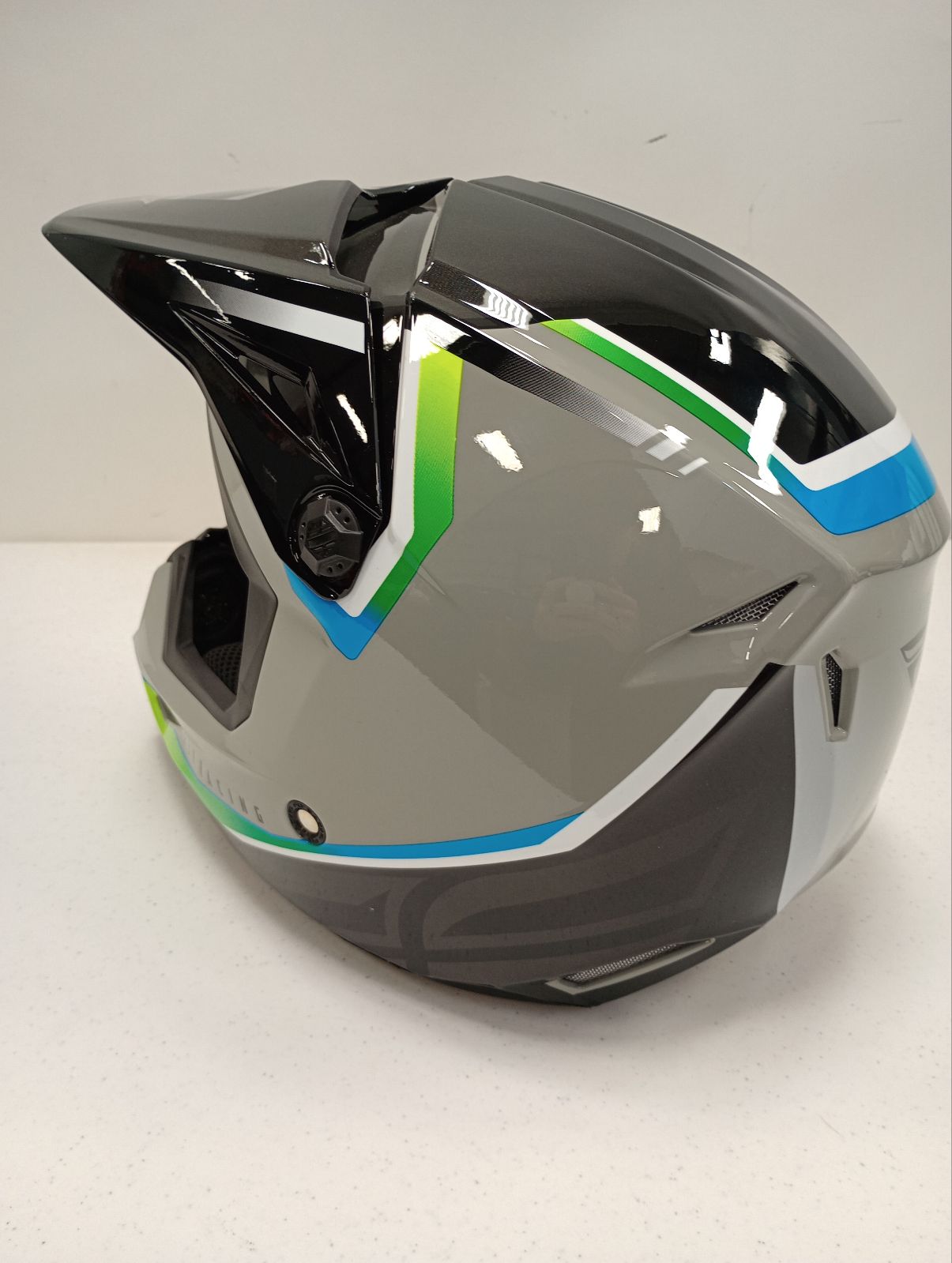 Fly Apparel Fly Kinetic Vision Helmet (Grey, Medium) Defect USED 73-8650M U B0B3MC886C Jorgensen Powersports
