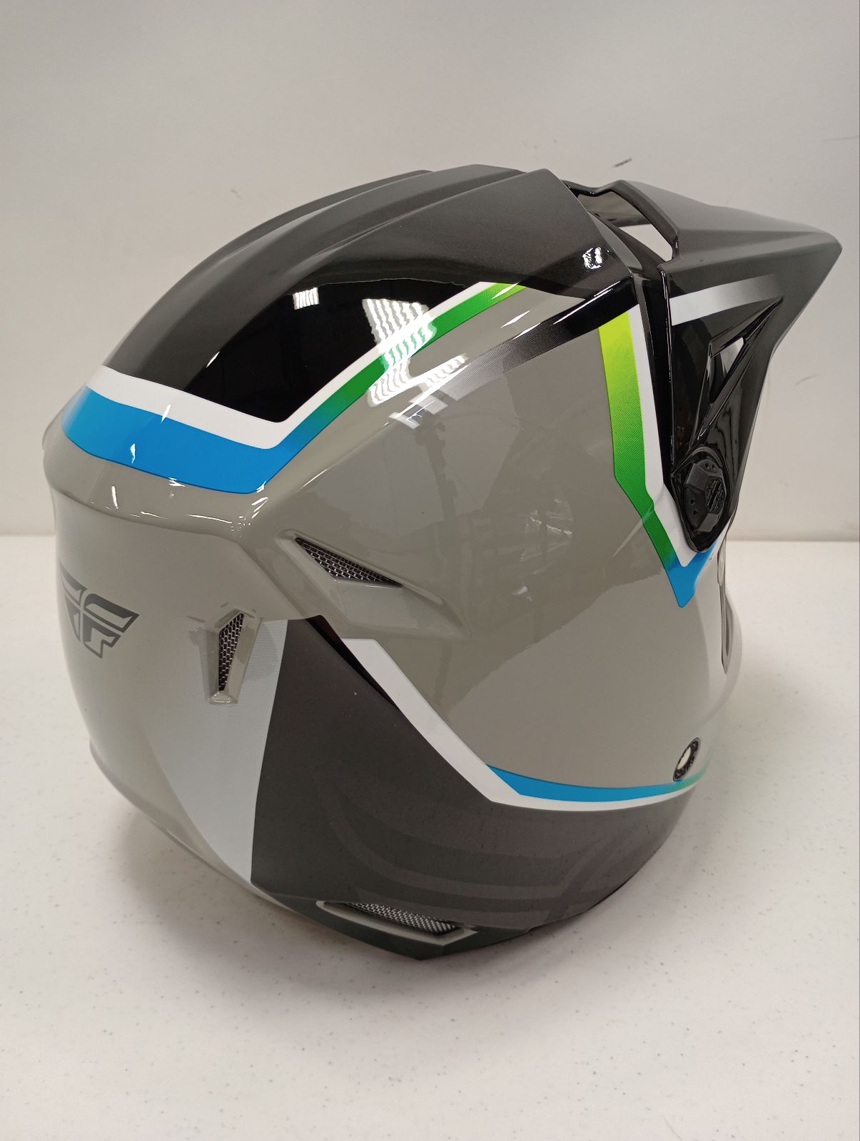 Fly Apparel Fly Kinetic Vision Helmet (Grey, Medium) Defect USED 73-8650M U B0B3MC886C Jorgensen Powersports