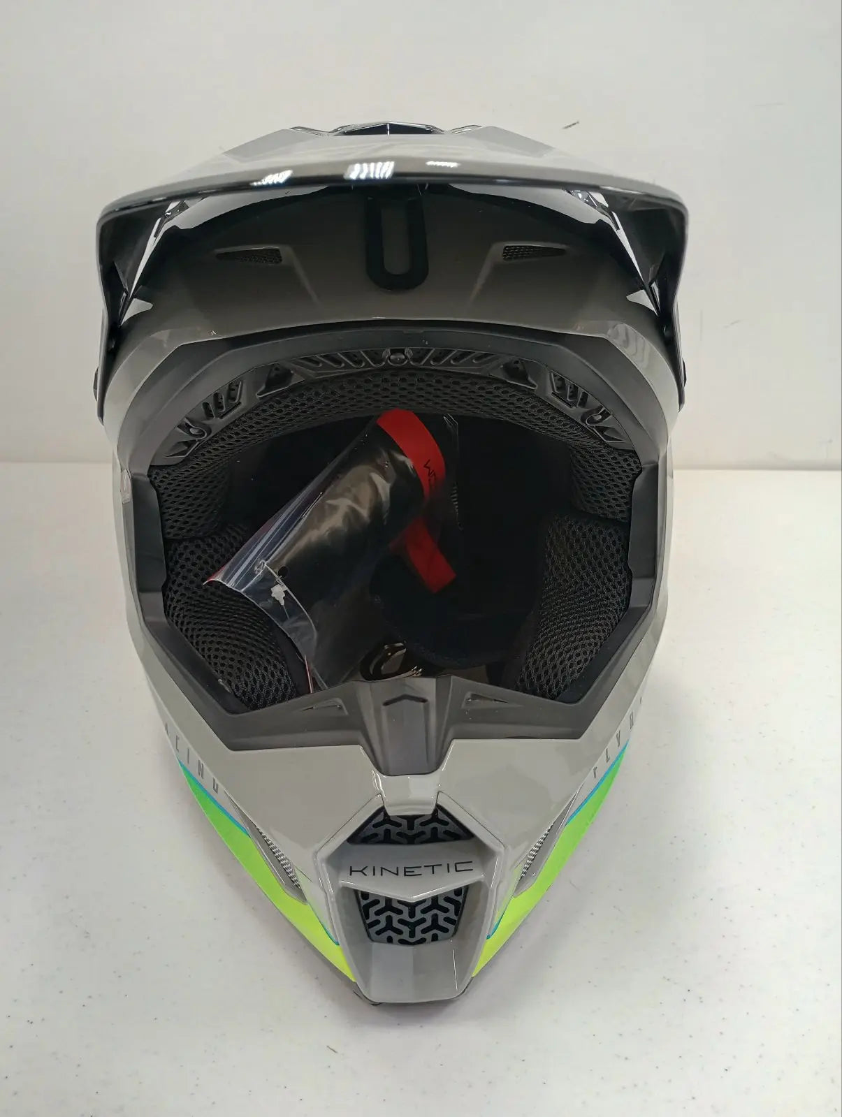 Fly Apparel Fly Kinetic Vision Helmet (Grey, Medium) Defect USED 73-8650M U B0B3MC886C Jorgensen Powersports