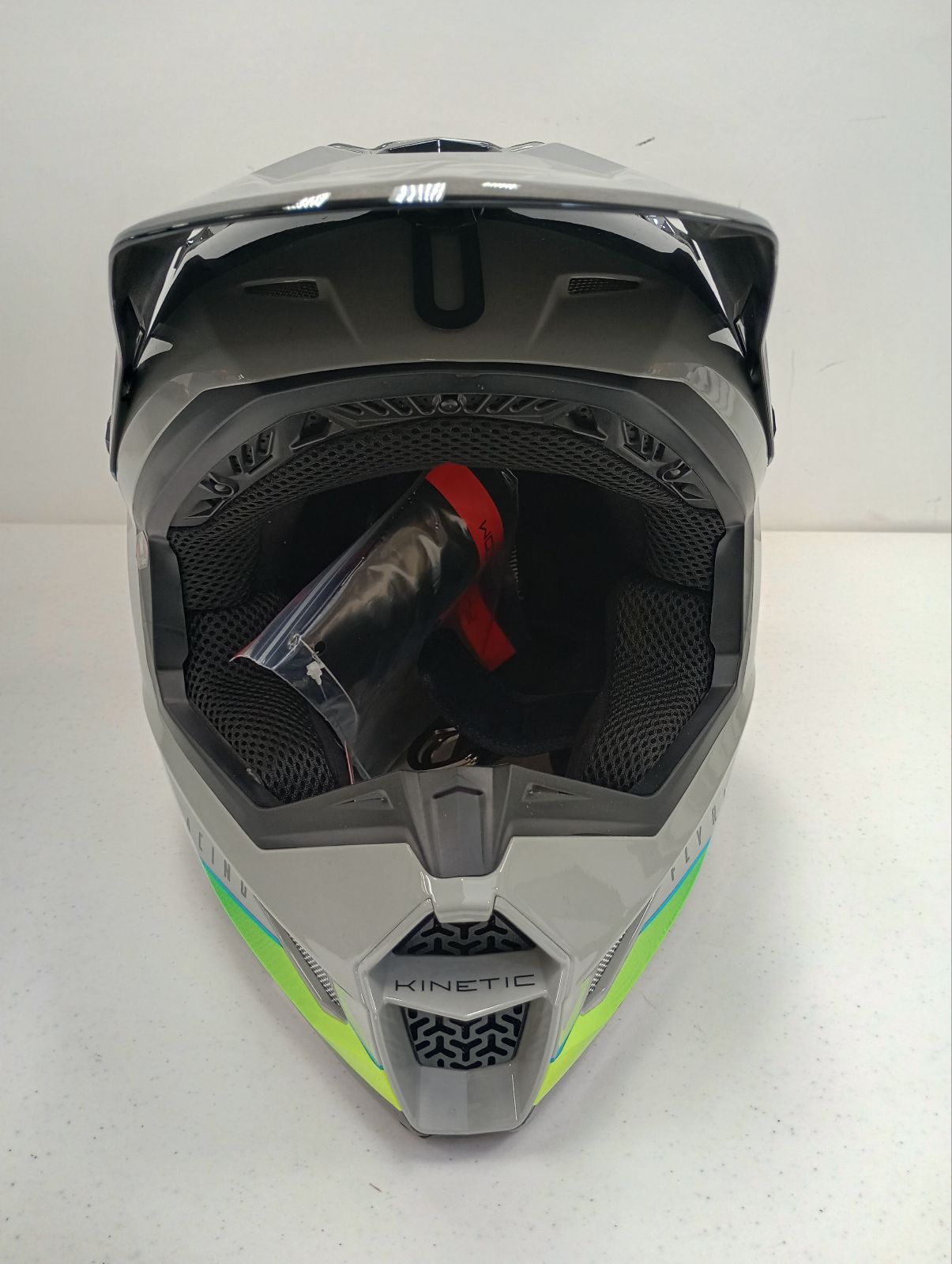 Fly Apparel Fly Kinetic Vision Helmet (Grey, Medium) Defect USED 73-8650M U B0B3MC886C Jorgensen Powersports