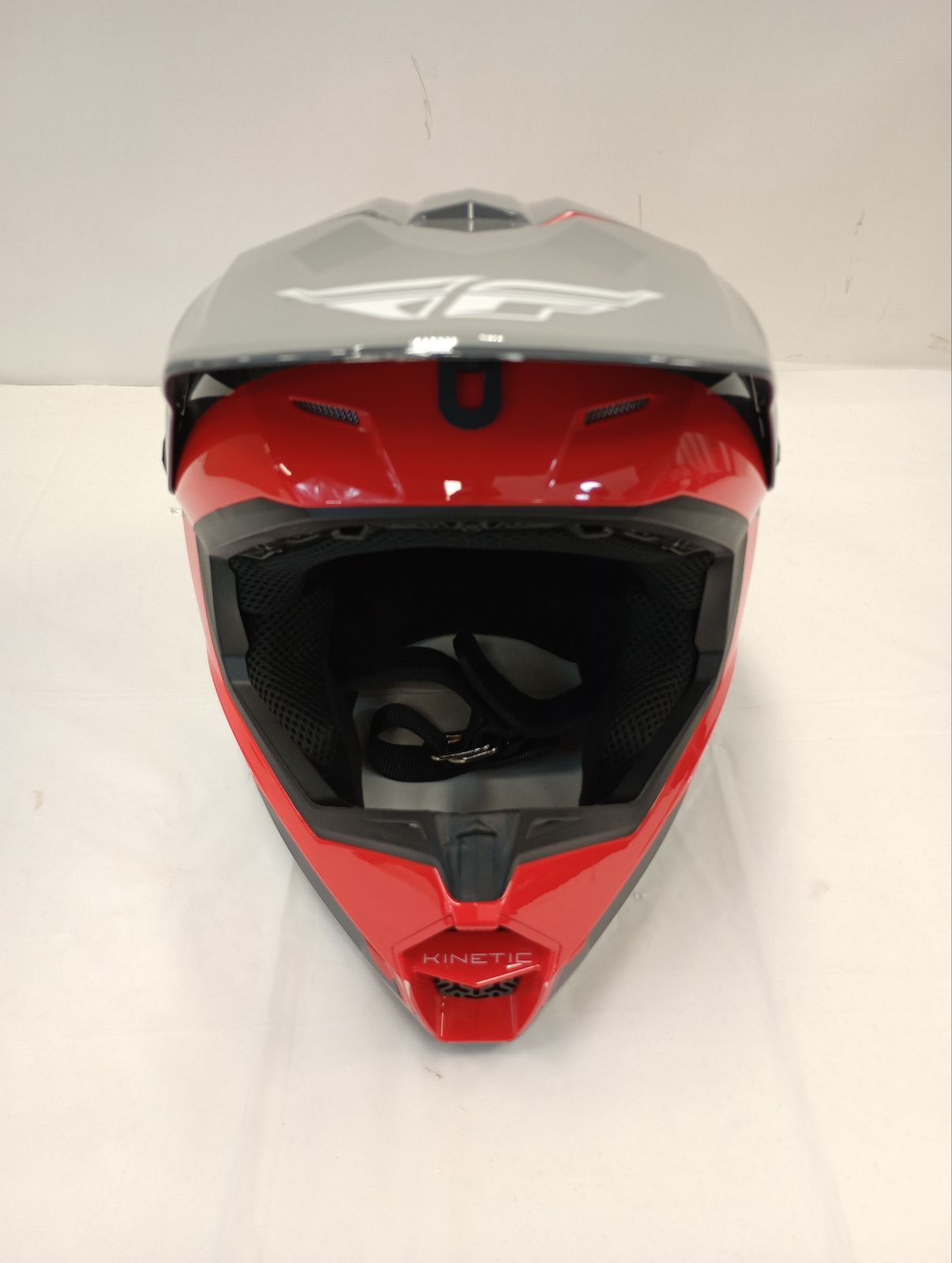 Fly Apparel Fly Kinetic Vision Helmet Youth (Red/Grey, Youth Large) USED 73-8653YL U Jorgensen Powersports