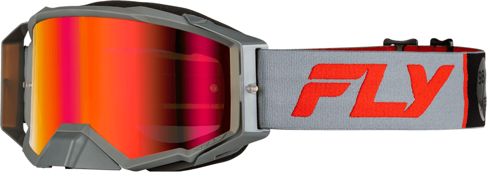 Fly Apparel Grey/Red w/Light Red Mirror/Amber Lens / Adult Fly Zone Pro Goggles 2025 37-5191 191361474507 Jorgensen Powersports