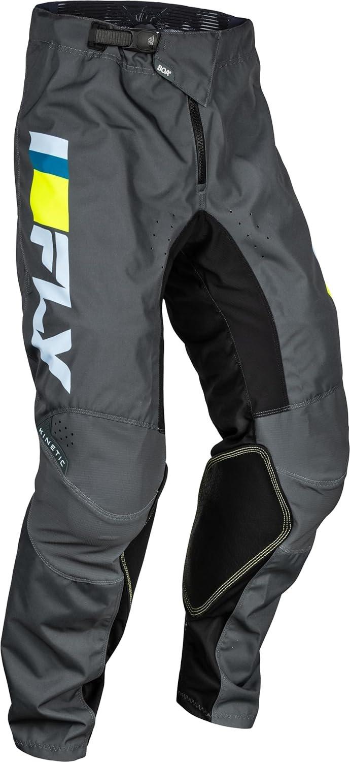 Fly Apparel Ice Grey/Charcoal/Hi-vis / 22 Fly Kinetic Prix Pants Youth 377-43122 191361412189 Jorgensen Powersports