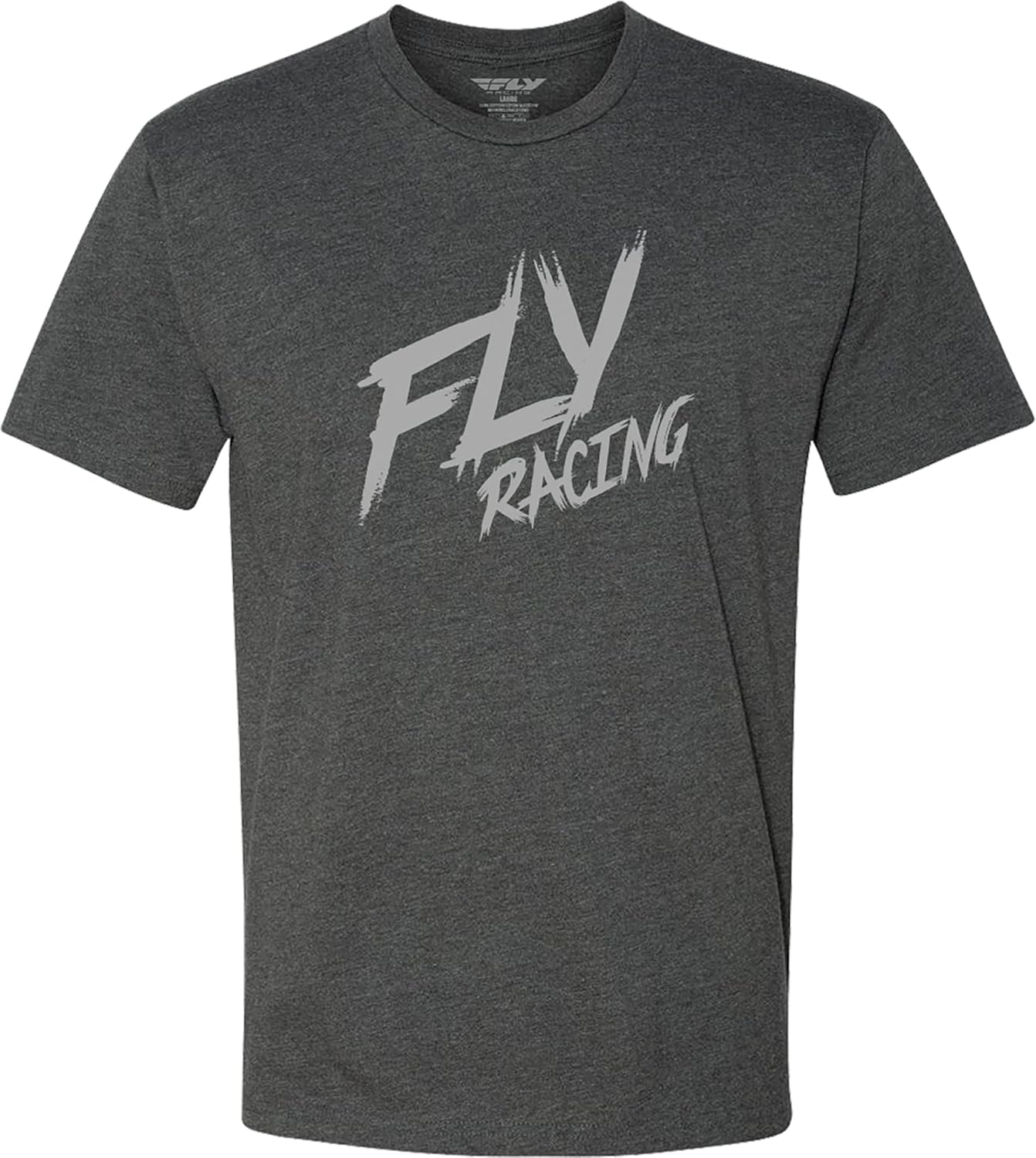 Fly Apparel Large Fly Brawl Charcoal Tee 352-0021L 191361361234 Jorgensen Powersports