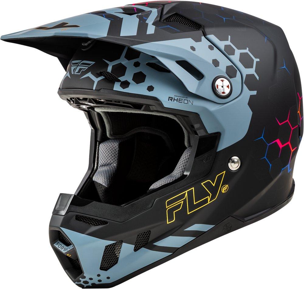 Fly Apparel Medium / Black/Slate/Blue Fly Carbon Prime Tektonic Helmet 73-4333M 191361460838 Jorgensen Powersports