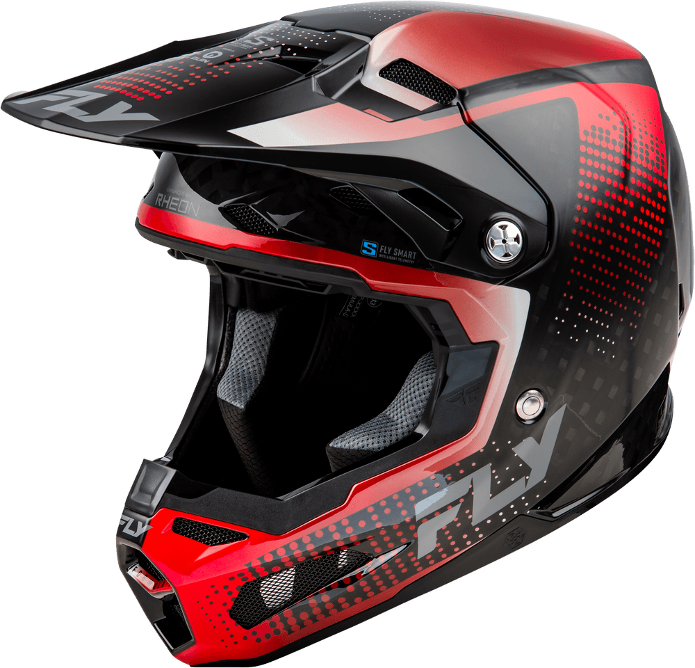 Fly Apparel Red/Black/Grey / Medium Fly Formula S Carbon Protocol Helmet 2025 73-4465M 191361483547 Jorgensen Powersports