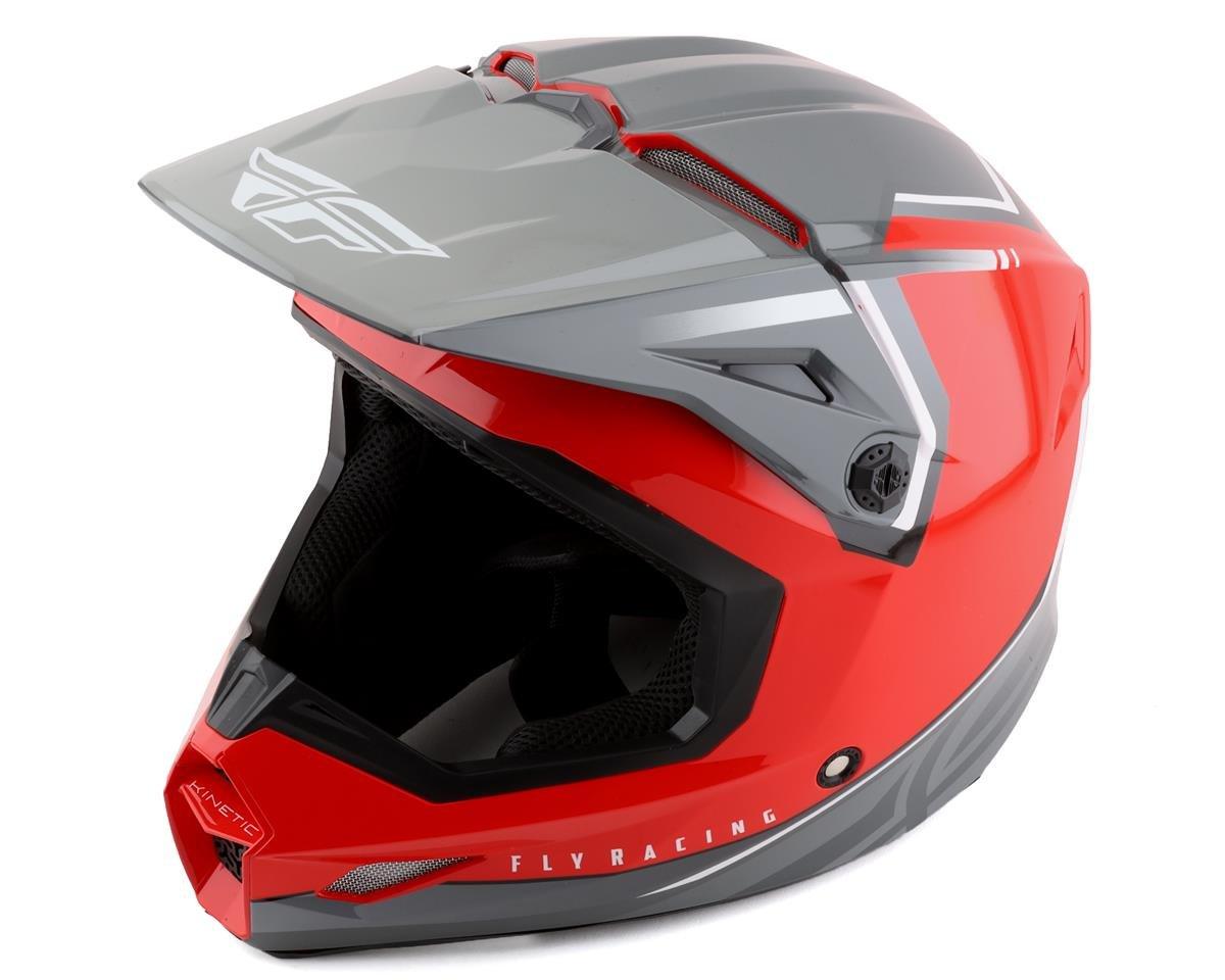 Fly Apparel Red/Grey / Youth Medium Fly Kinetic Vision Helmet Youth 73-8653YM B0B3M2K1GW Jorgensen Powersports