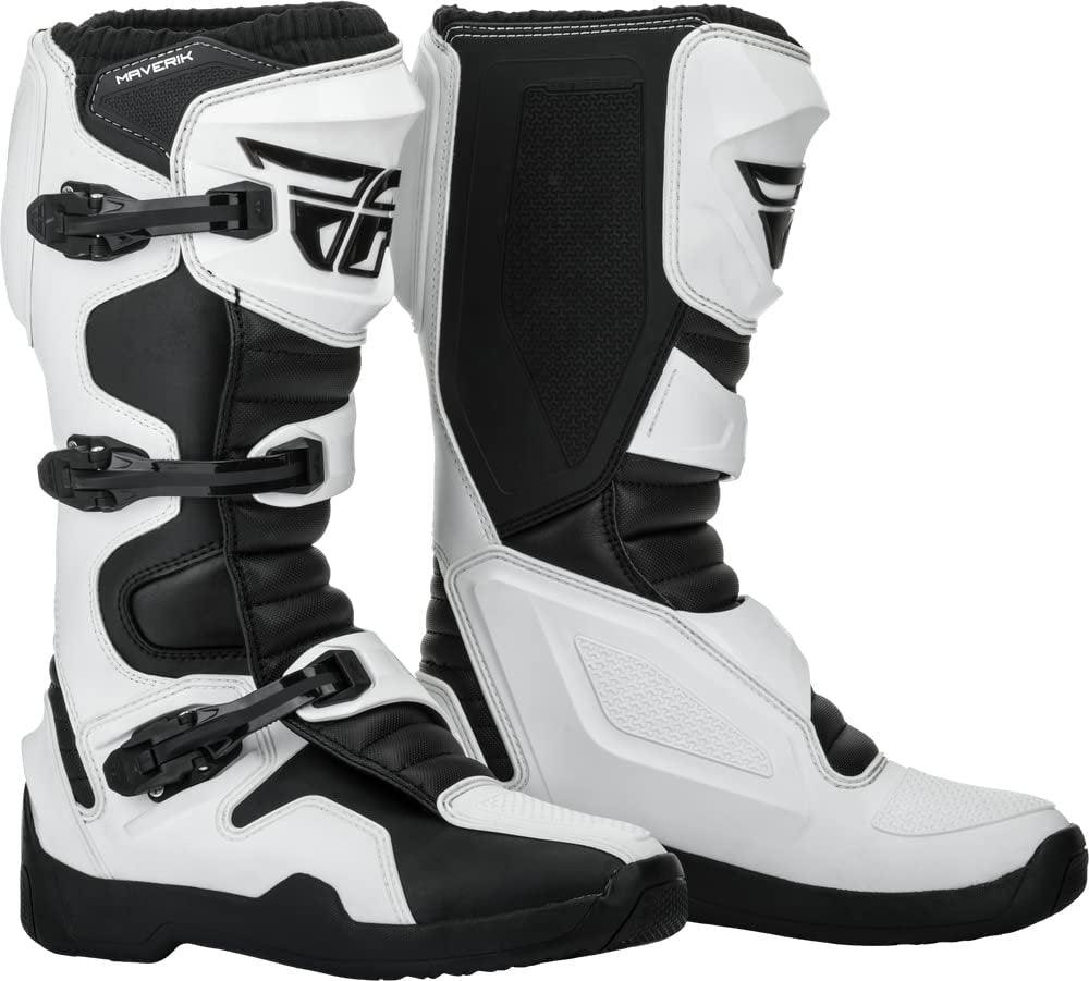 Fly Maverick Enduro Boots (White, Size 11) USED - Jorgensen Powersports