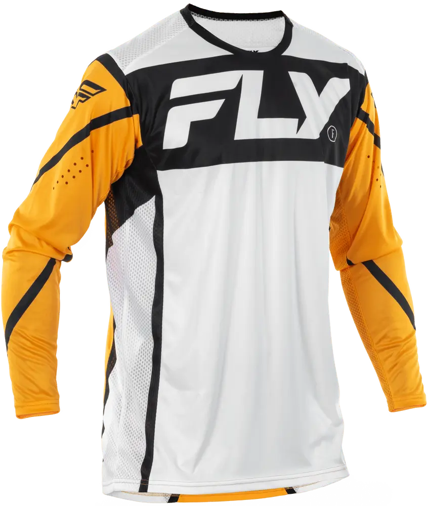 Fly Apparel White/Black/Mustard / Medium Fly Lite Jersey 2025 378-723M 191361479670 Jorgensen Powersports