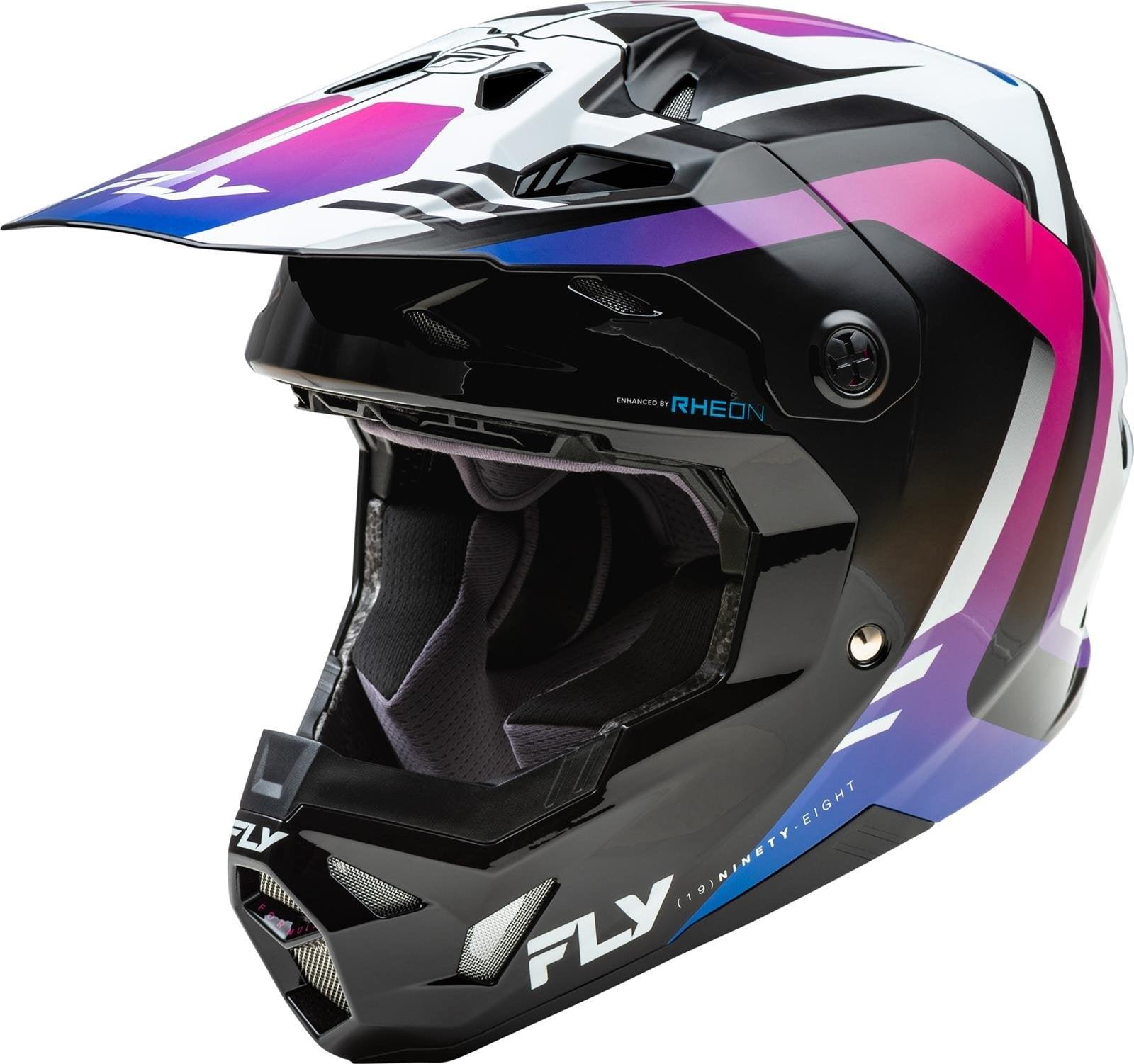 Fly Apparel White/Black/Purple / Medium Fly Formula CP Rush Helmet 2025 73-0039M 191361459979 Jorgensen Powersports