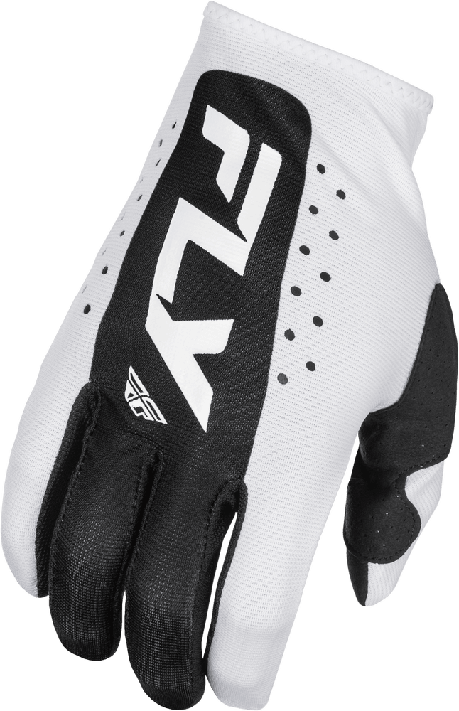 Fly Apparel White/Black / Youth Medium Fly Lite Gloves Youth 2025 378-713YM 191361479250 Jorgensen Powersports
