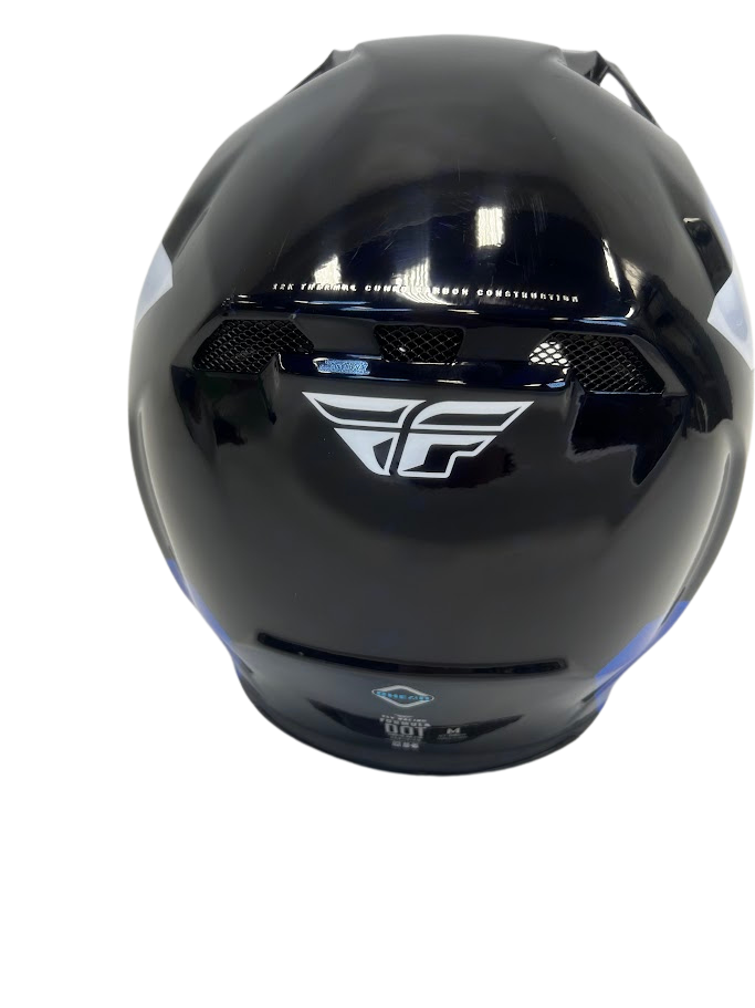 Fly FLY RACING FORMULA CARBON PRIME HELMET BLUE/WHITE/BLUE CARBON MD USED 73-4430M U Jorgensen Powersports