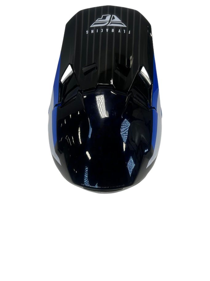 Fly FLY RACING FORMULA CARBON PRIME HELMET BLUE/WHITE/BLUE CARBON MD USED 73-4430M U Jorgensen Powersports