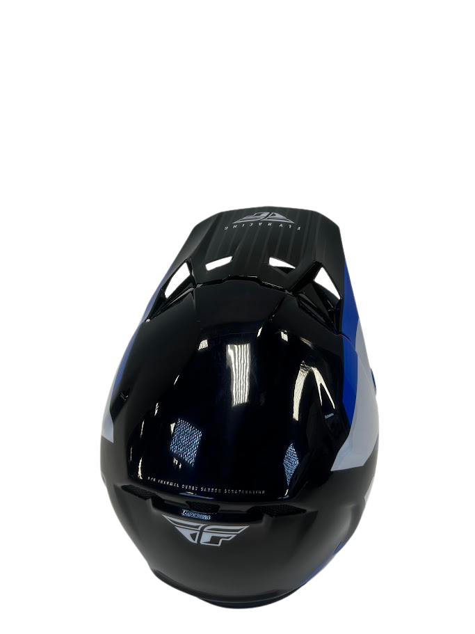 Fly FLY RACING FORMULA CARBON PRIME HELMET BLUE/WHITE/BLUE CARBON MD USED 73-4430M U Jorgensen Powersports