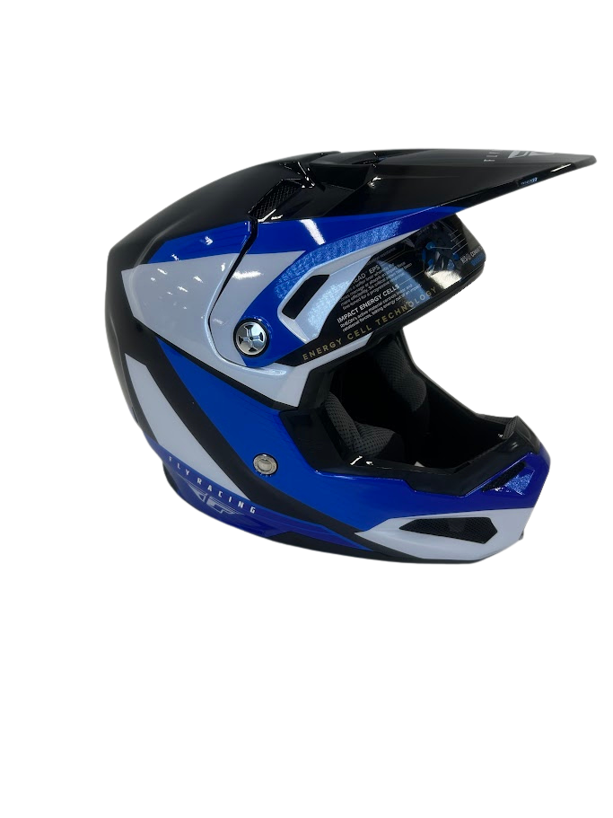 Fly FLY RACING FORMULA CARBON PRIME HELMET BLUE/WHITE/BLUE CARBON MD USED 73-4430M U Jorgensen Powersports
