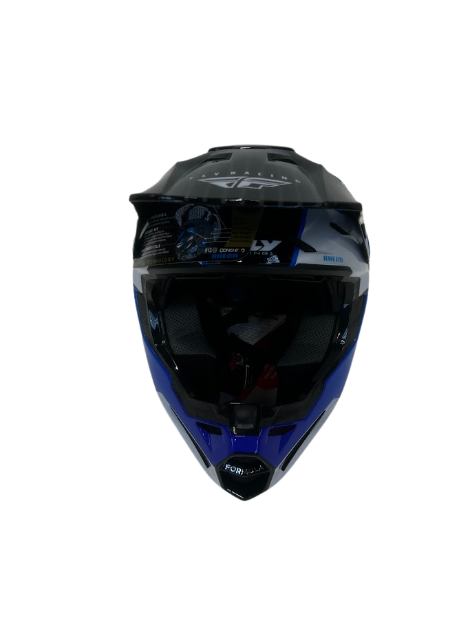 Fly FLY RACING FORMULA CARBON PRIME HELMET BLUE/WHITE/BLUE CARBON MD USED 73-4430M U Jorgensen Powersports