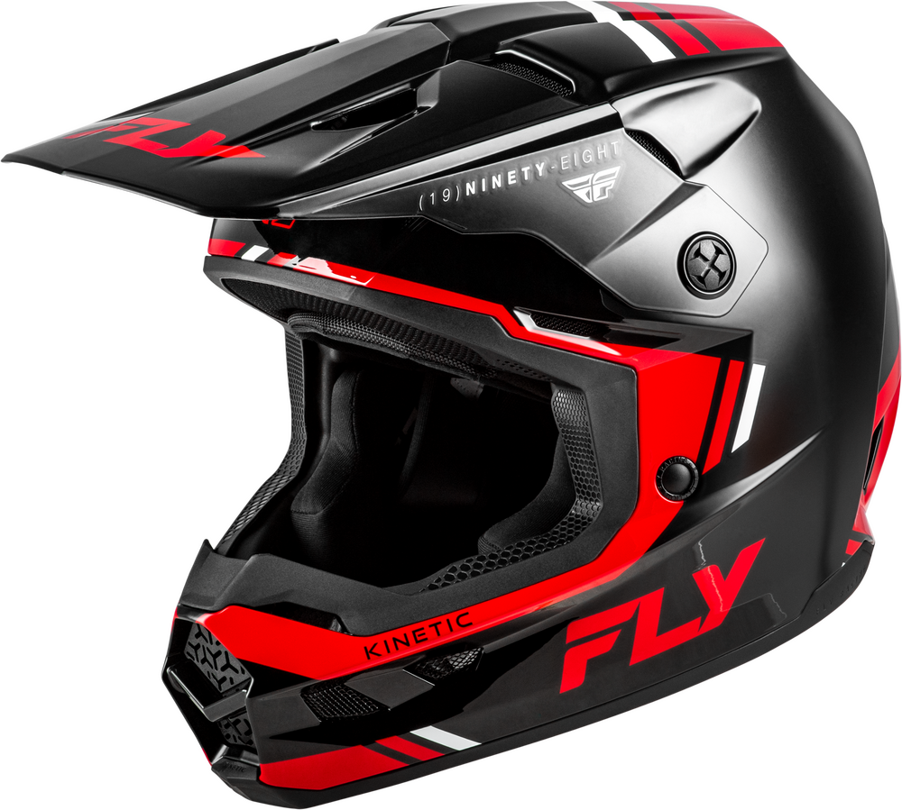 Fly helmet Black/Red/White / Small FLY RACING KINETIC VERDICT HELMET 73-8721S 191361507236 Jorgensen Powersports