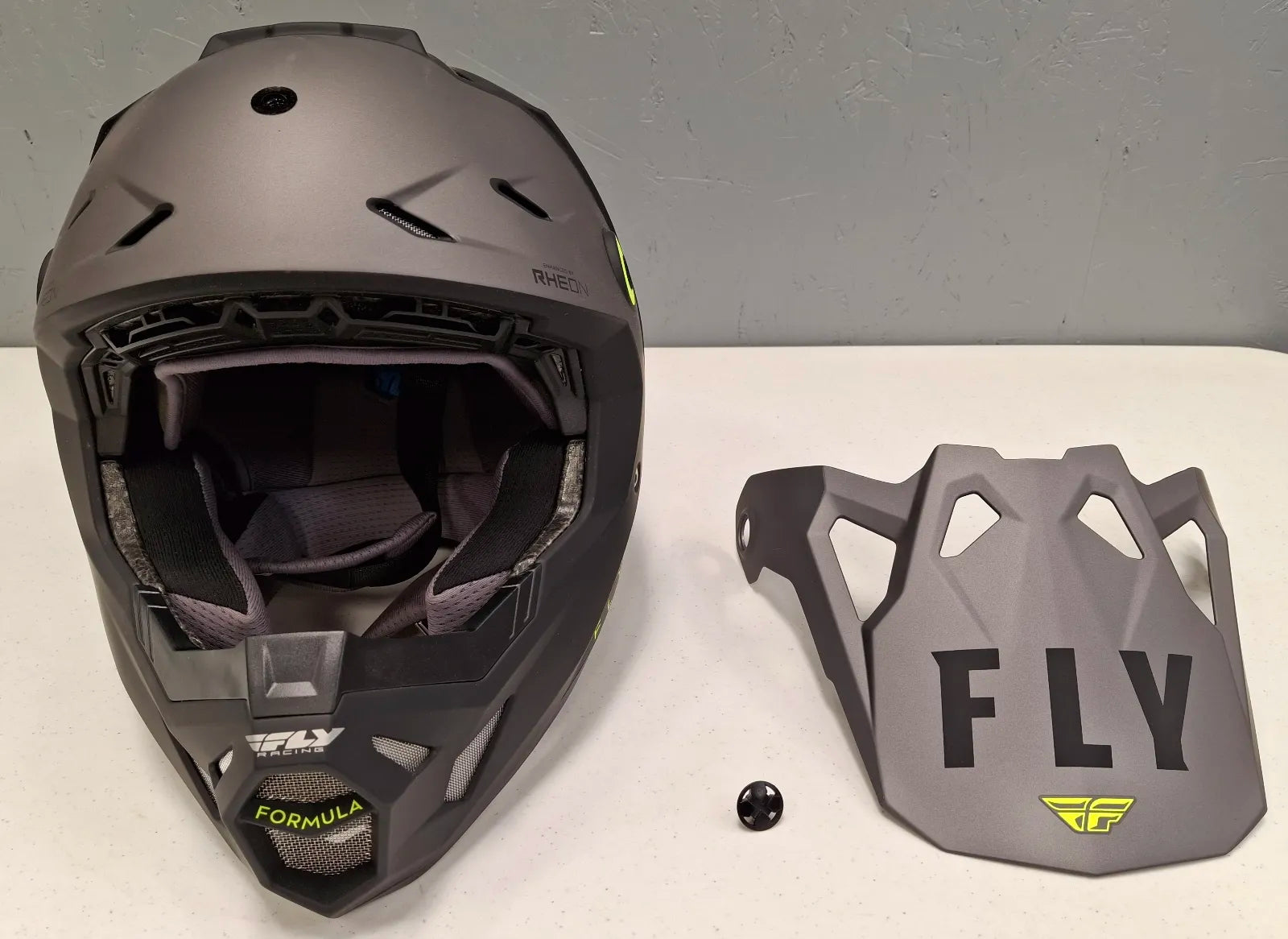 Fly helmet Fly Formula CP Slant Helmet (Matte Black/Grey/Hi-Vis, Large) USED 73-0030L U Jorgensen Powersports