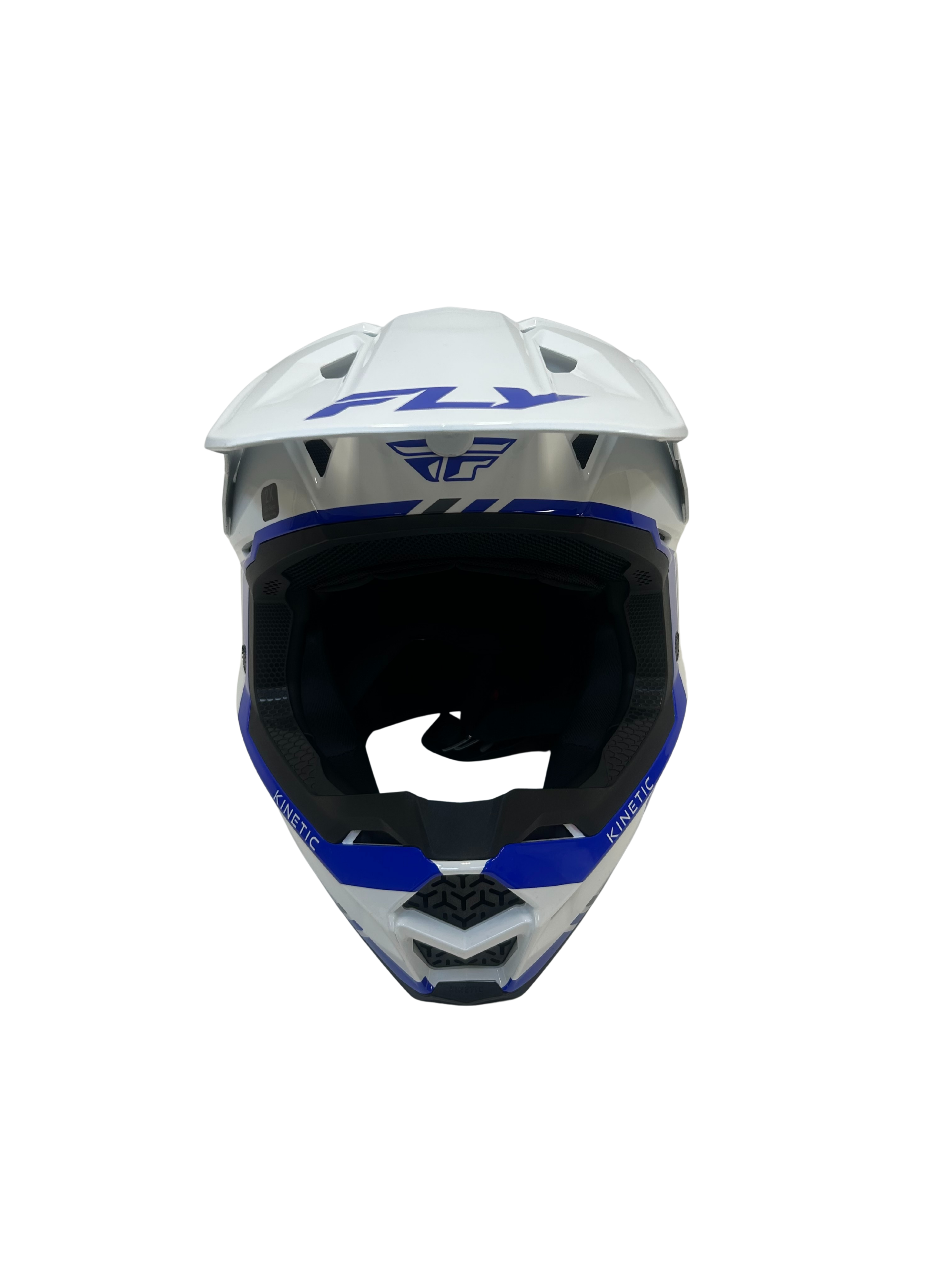 Fly helmet FLY RACING KINETIC VERDICT HELMET Blue/White Size 2X-Large USED 73-87222X U Jorgensen Powersports