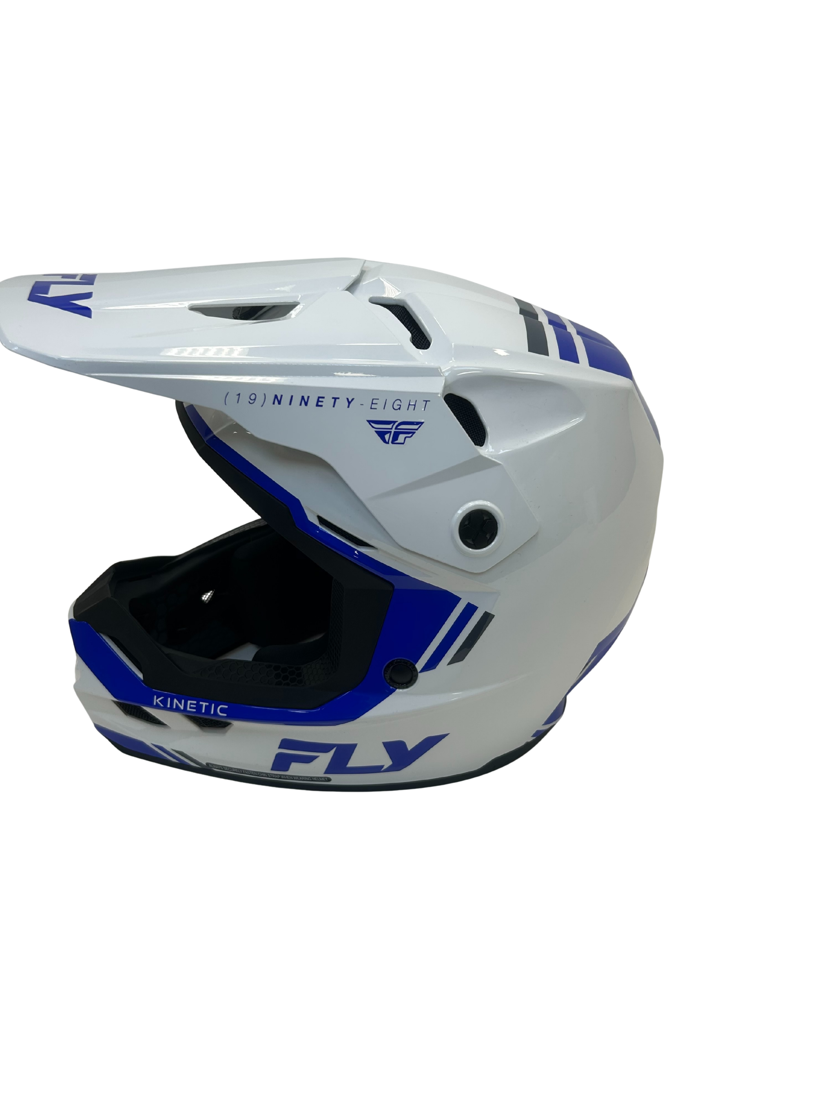Fly helmet FLY RACING KINETIC VERDICT HELMET Blue/White Size 2X-Large USED 73-87222X U Jorgensen Powersports