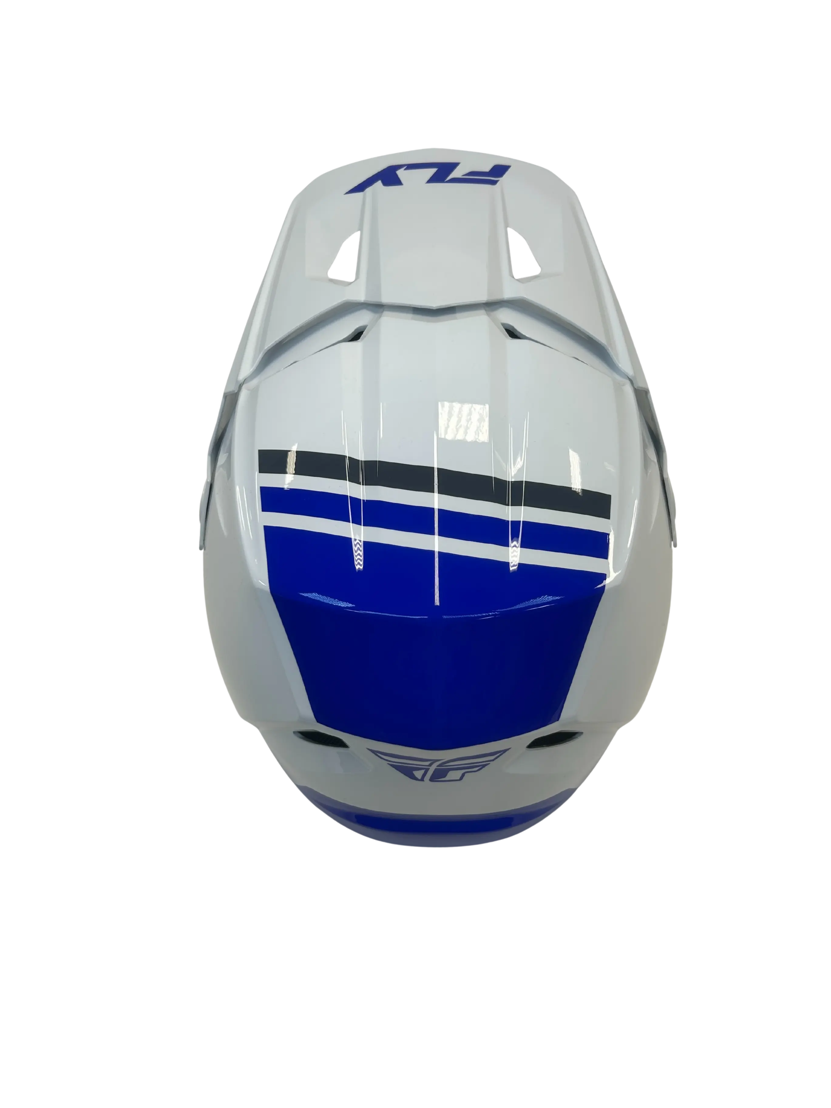Fly helmet FLY RACING KINETIC VERDICT HELMET Blue/White Size 2X-Large USED 73-87222X U Jorgensen Powersports