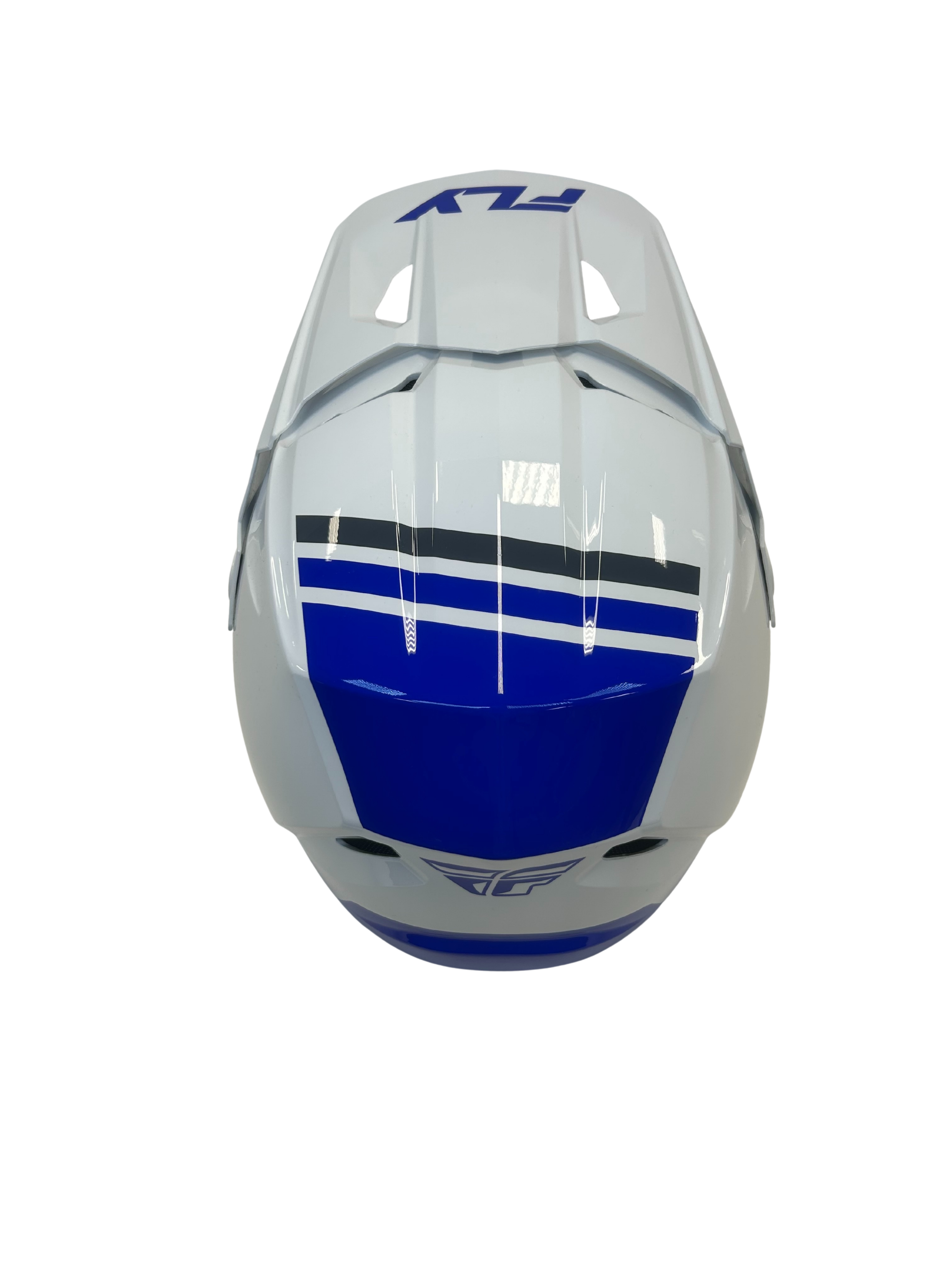 Fly helmet FLY RACING KINETIC VERDICT HELMET Blue/White Size 2X-Large USED 73-87222X U Jorgensen Powersports