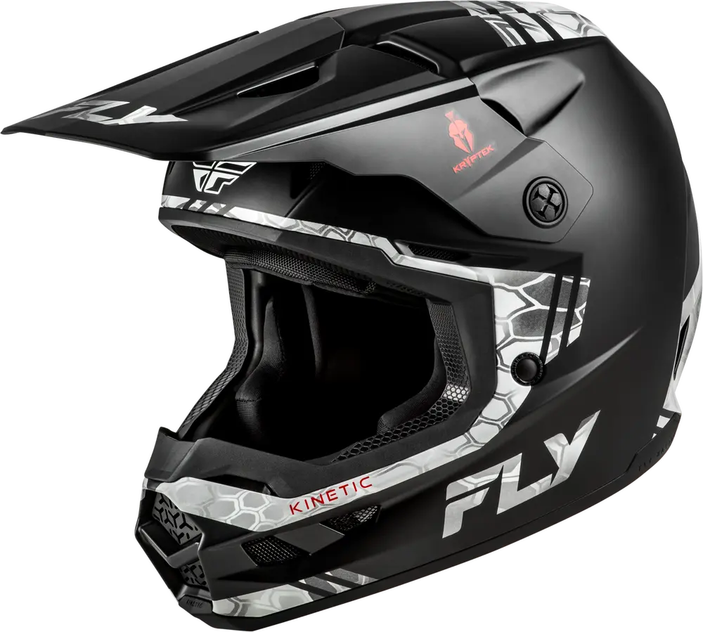 Fly helmet FLY RACING KINETIC VERDICT KRYPTEK HELMET BLACK/GREY Jorgensen Powersports
