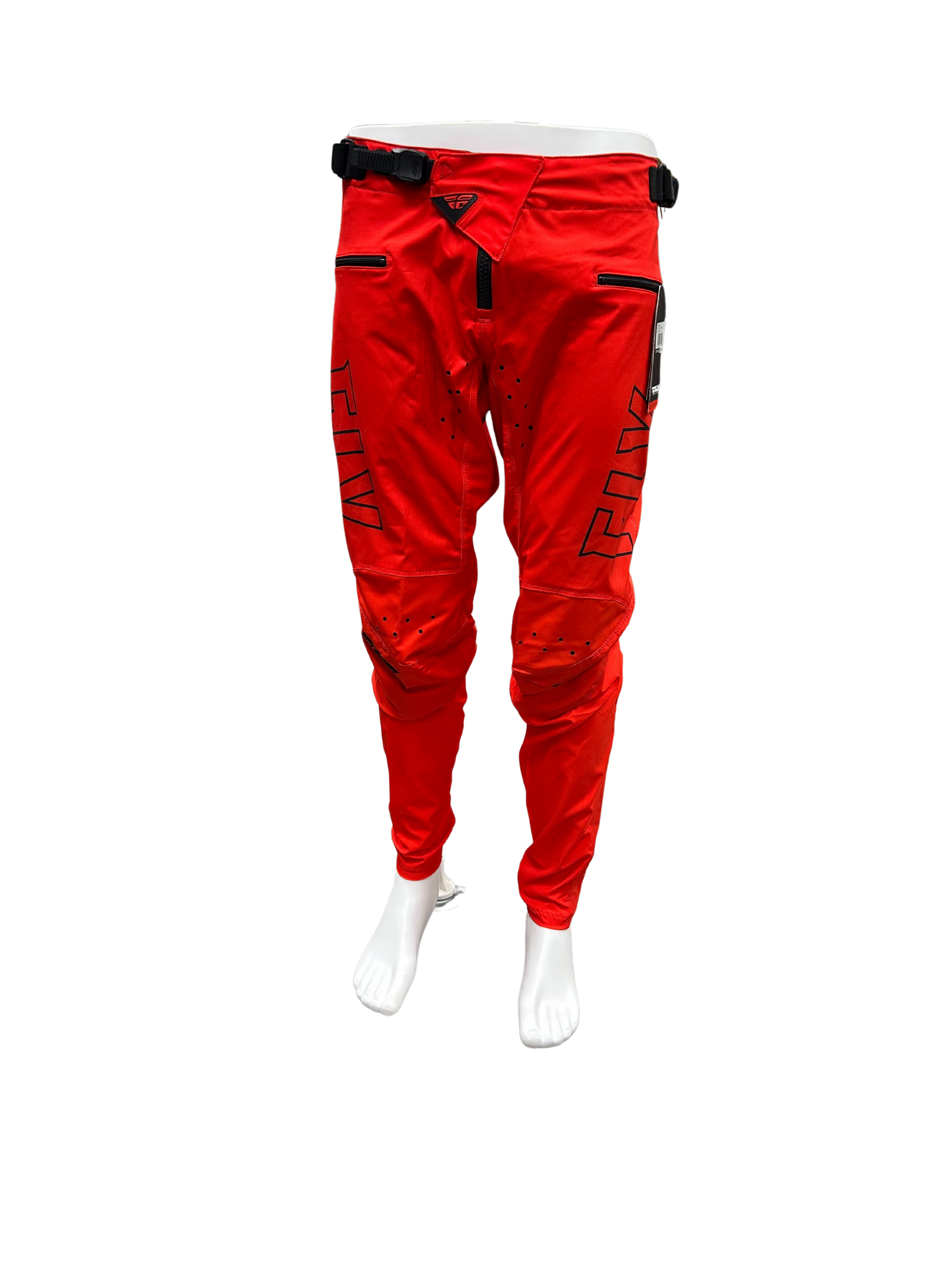 CLOSEOUT: Fly Racing Radium Bicycle Pants - Red/Black SIZE 34 - Jorgensen Powersports