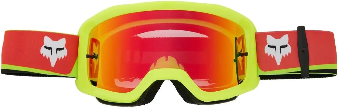 Fox Apparel Ballast Red/Hi-Vis / Youth Fox Main Ballast Goggles 31396-017-OS 191972823329 Jorgensen Powersports