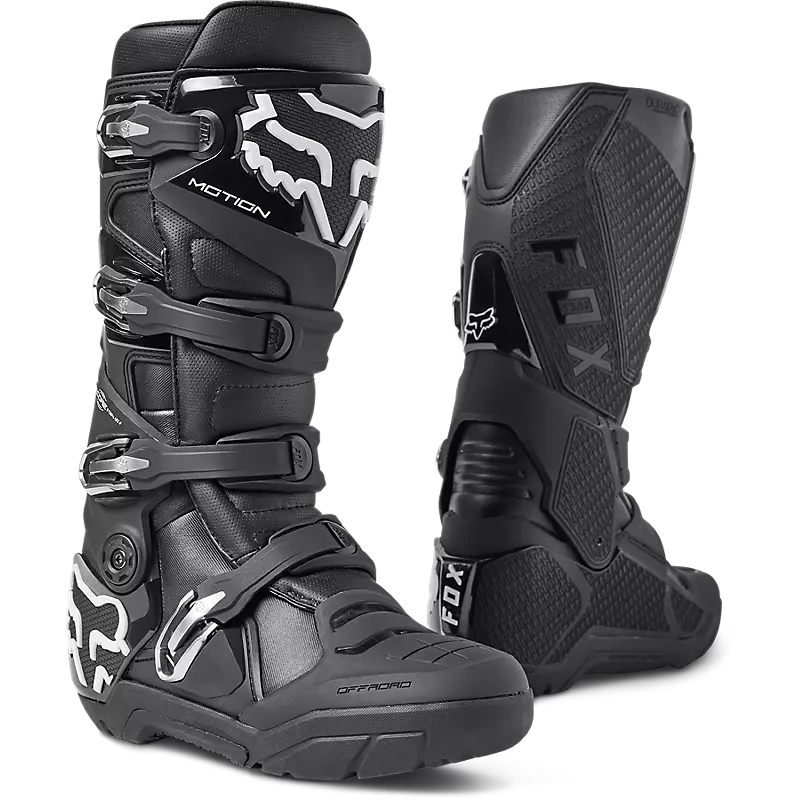 Fox Apparel Black / 8 Fox Motion X Off Road Boots 29683-001-8 191972674952 Jorgensen Powersports