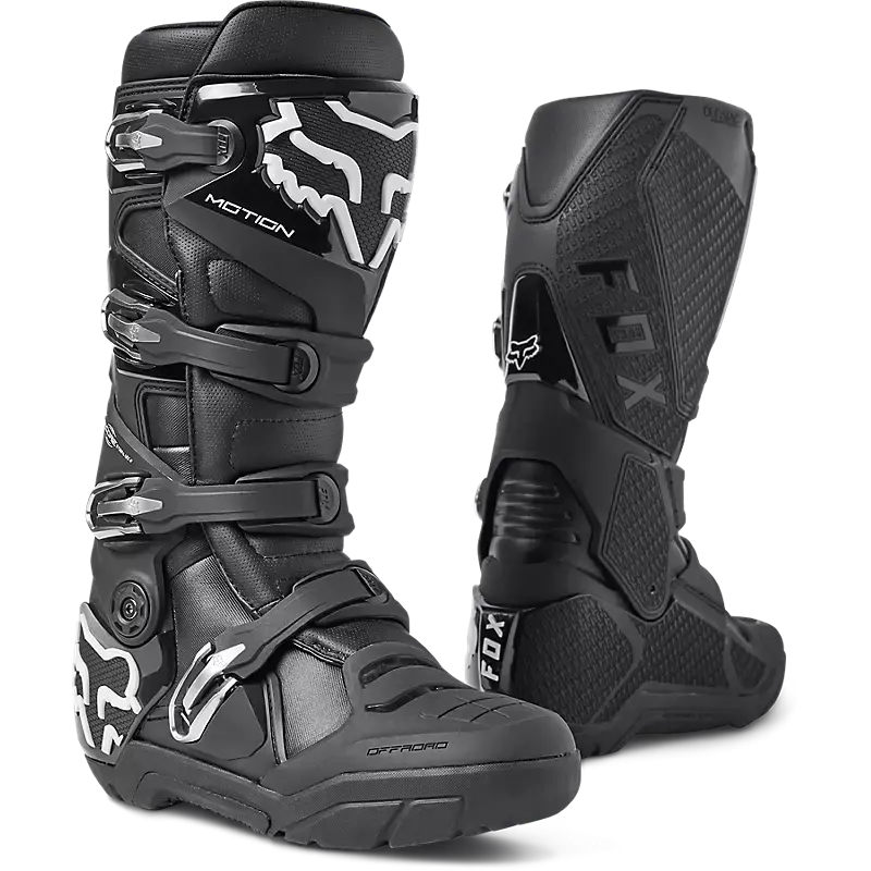 Fox Apparel Black / 8 Fox Motion X Off Road Boots 29683-001-8 191972674952 Jorgensen Powersports